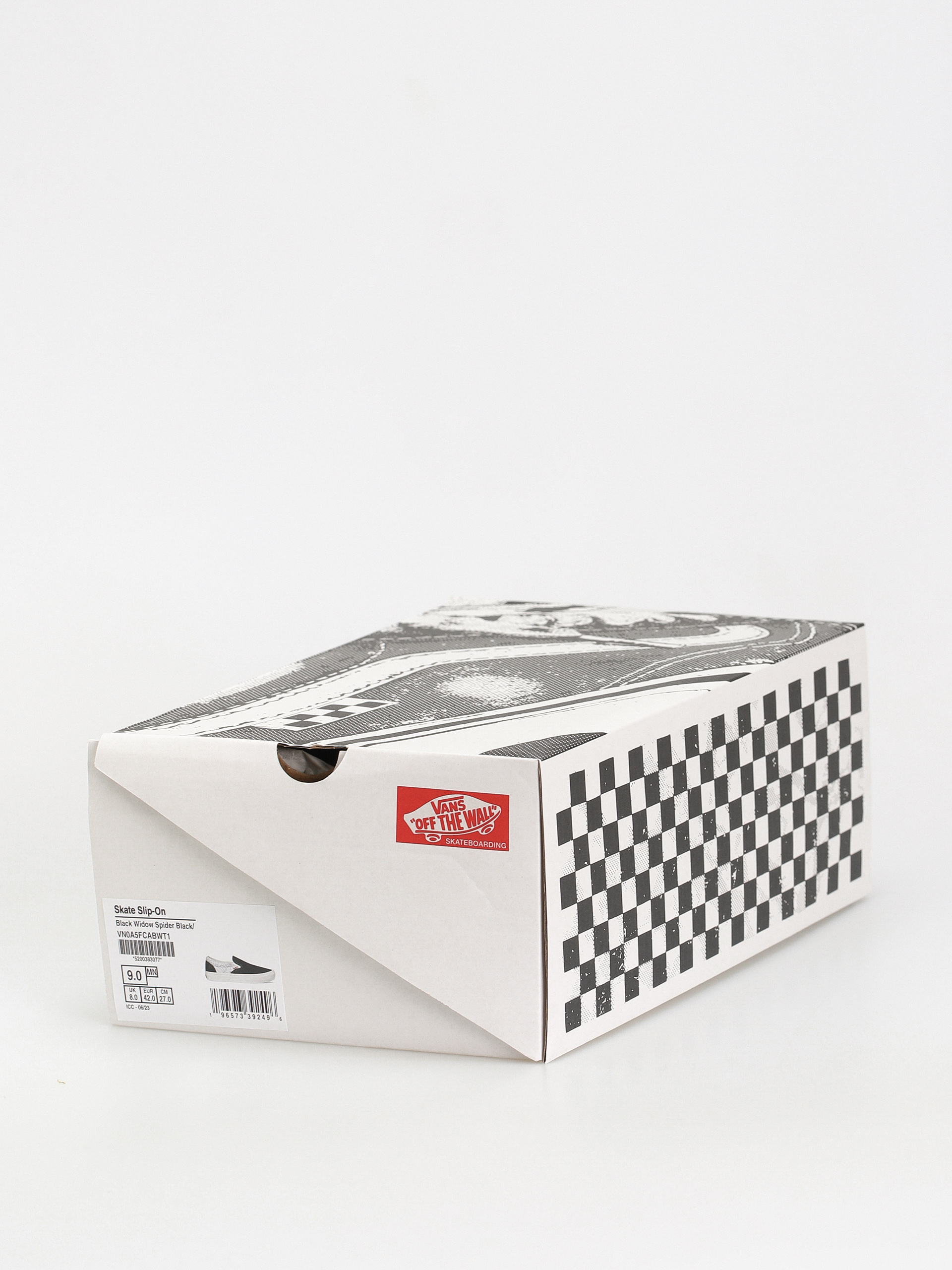 Pantofi Vans Skate Slip On (black widow spider black/white/red)