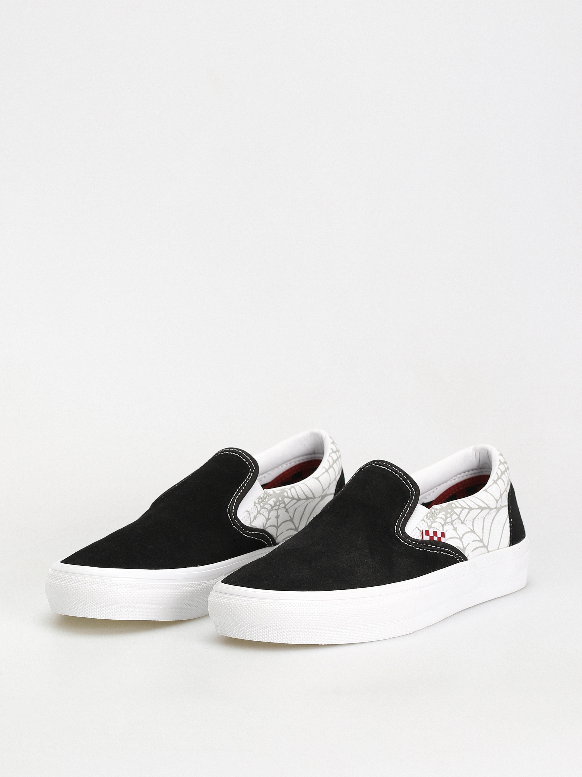 Pantofi Vans Skate Slip On (black widow spider black/white/red)