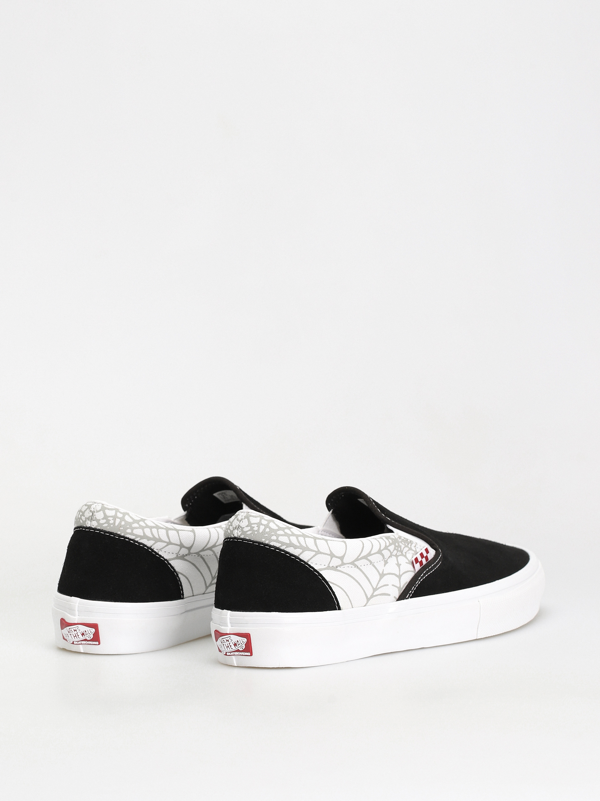 Pantofi Vans Skate Slip On (black widow spider black/white/red)