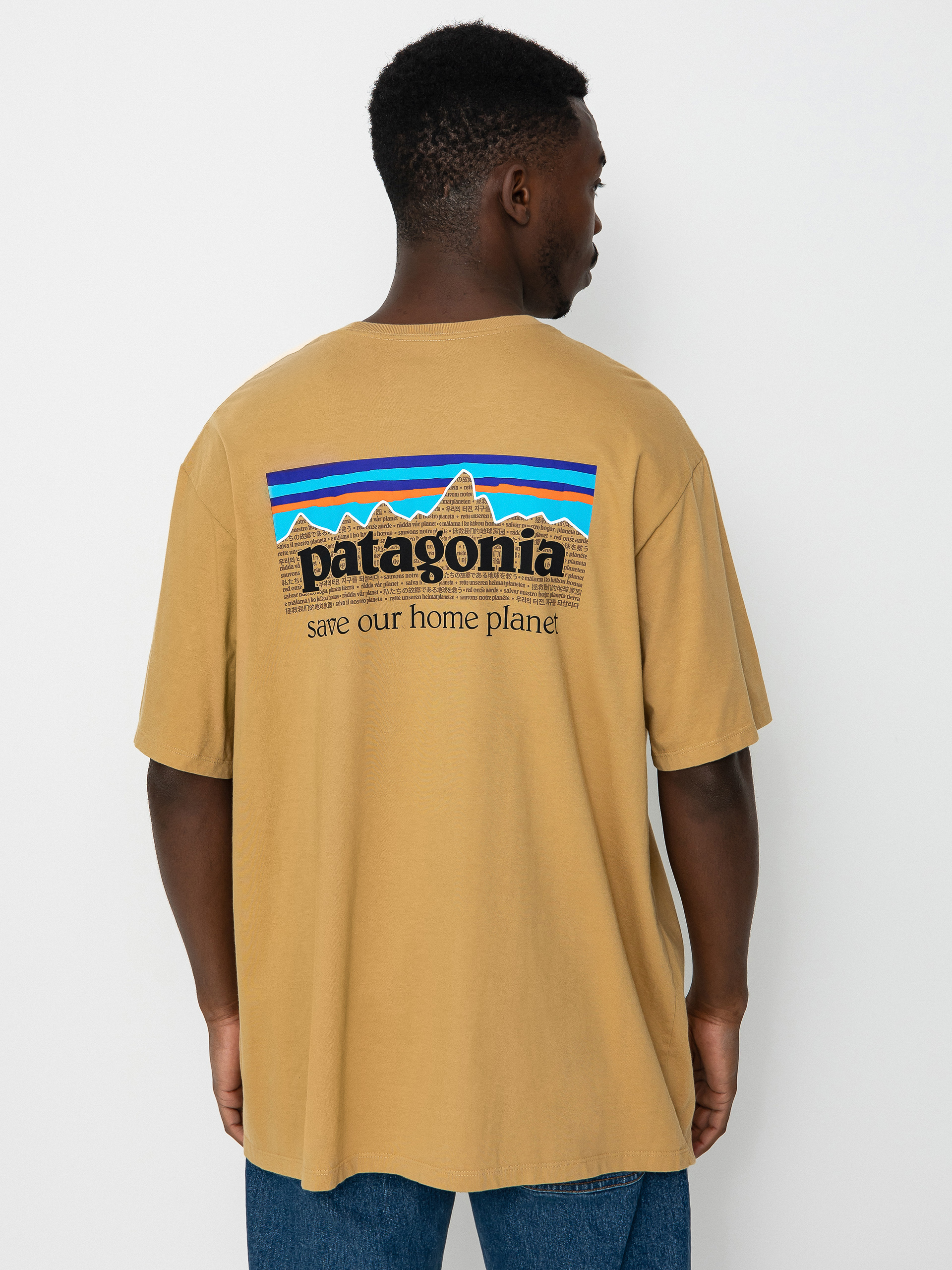 Tricou Patagonia P 6 Mission Organic (grayling brown)