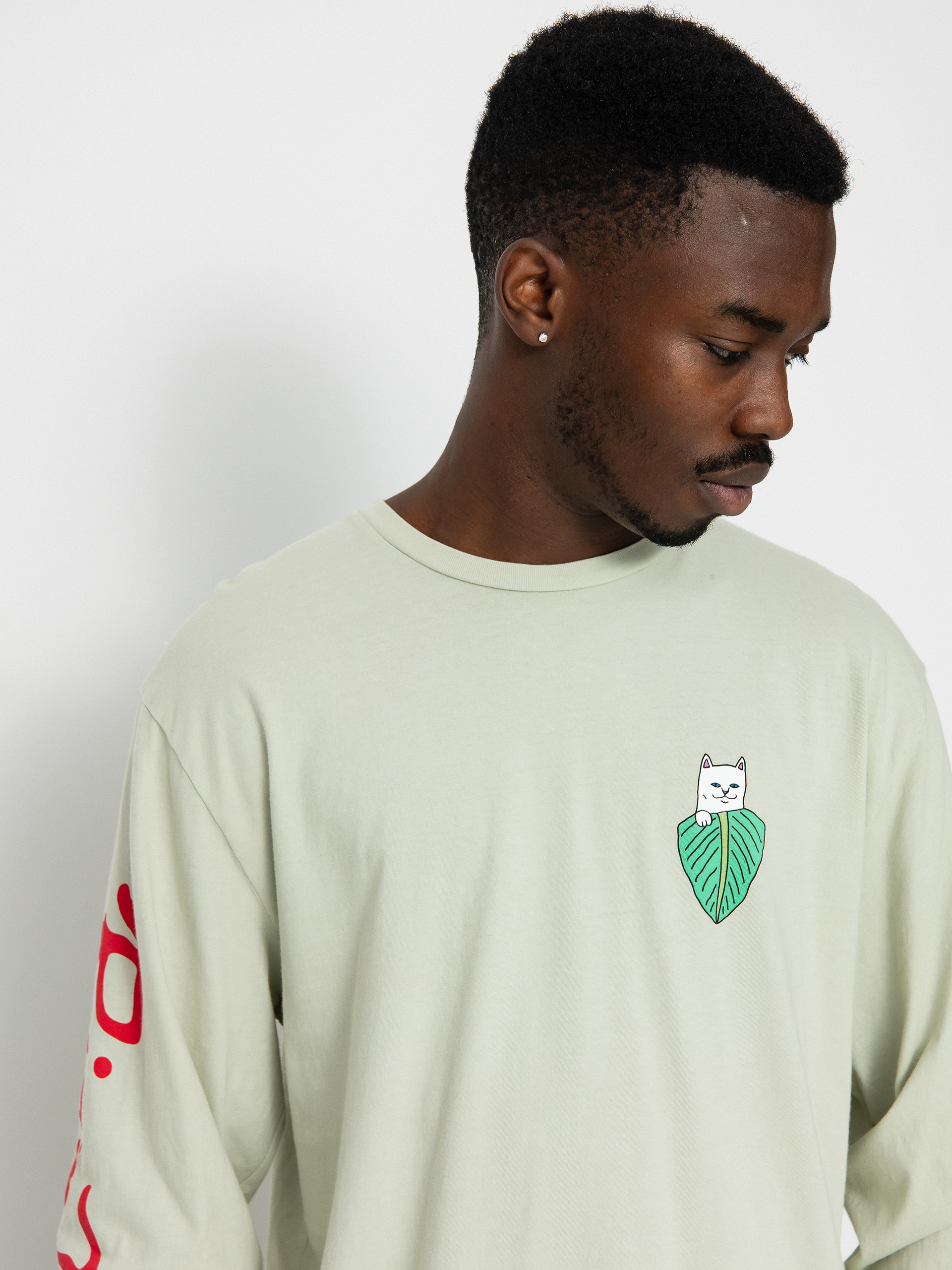 Longsleeve RipNDip Nermal Portrait (sage)
