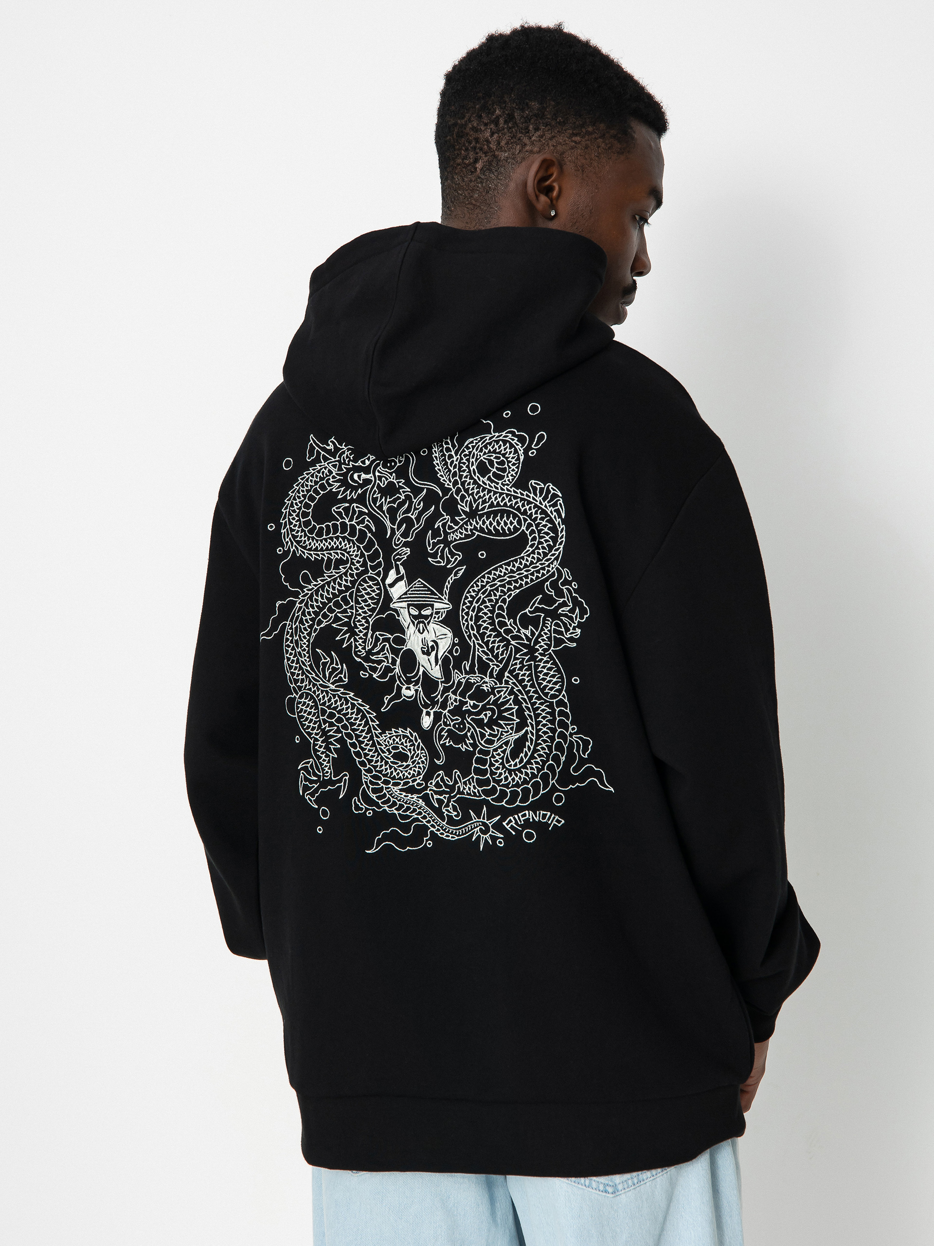 Hanorac cu glugă RipNDip Ryu HD (black)