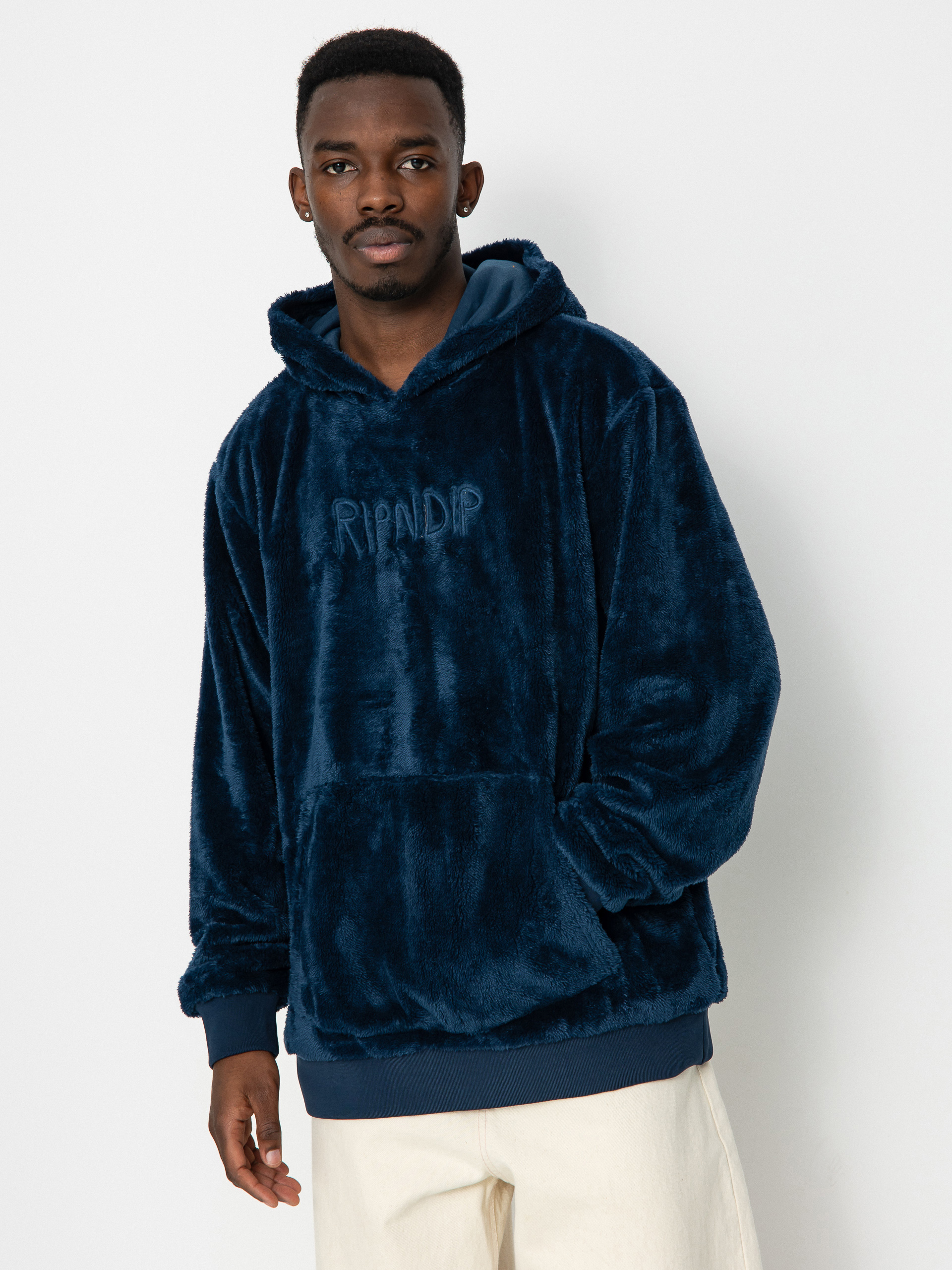 Hanorac cu glugă RipNDip OG Sherpa HD (navy)