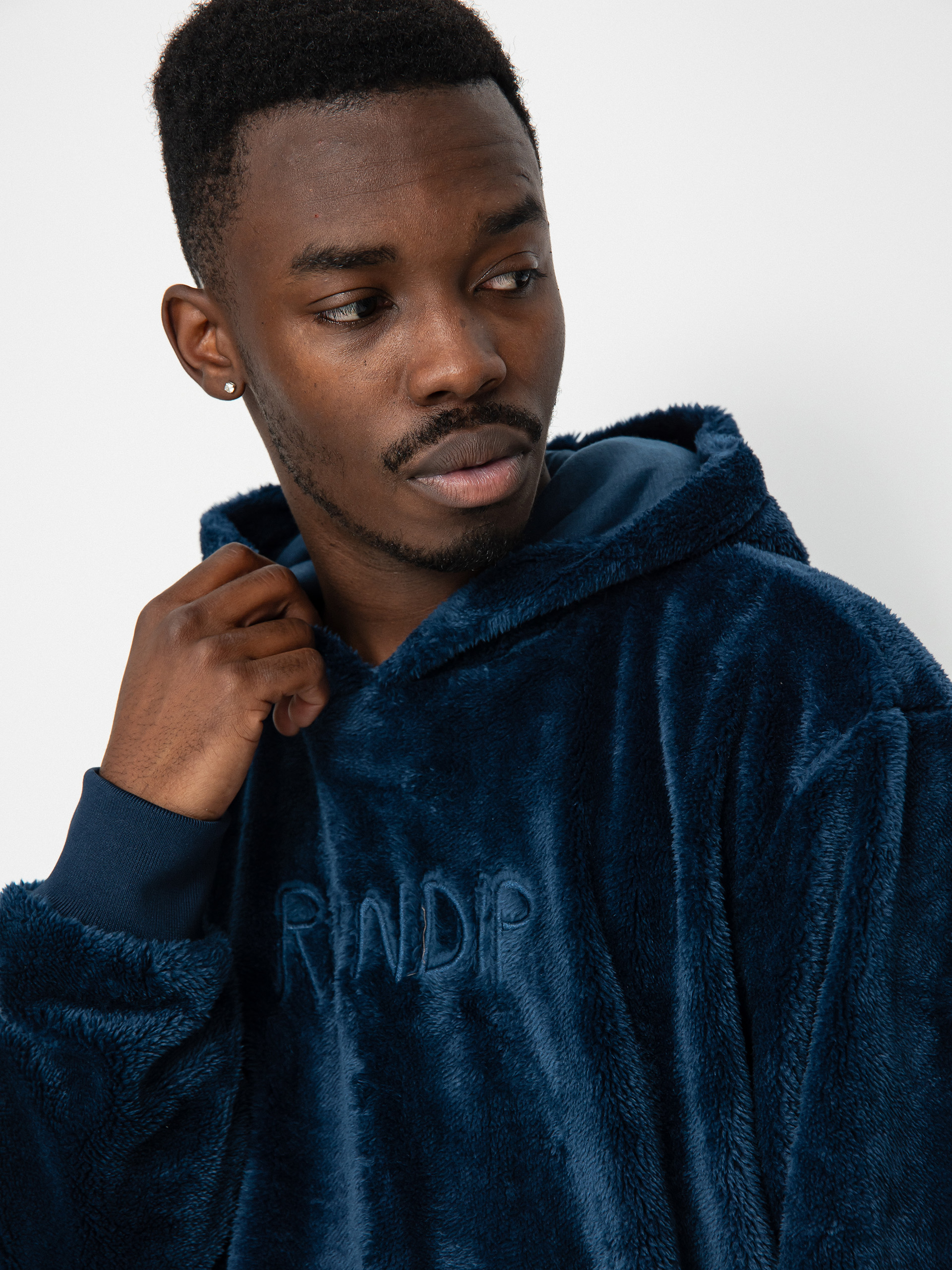Hanorac cu glugă RipNDip OG Sherpa HD (navy)