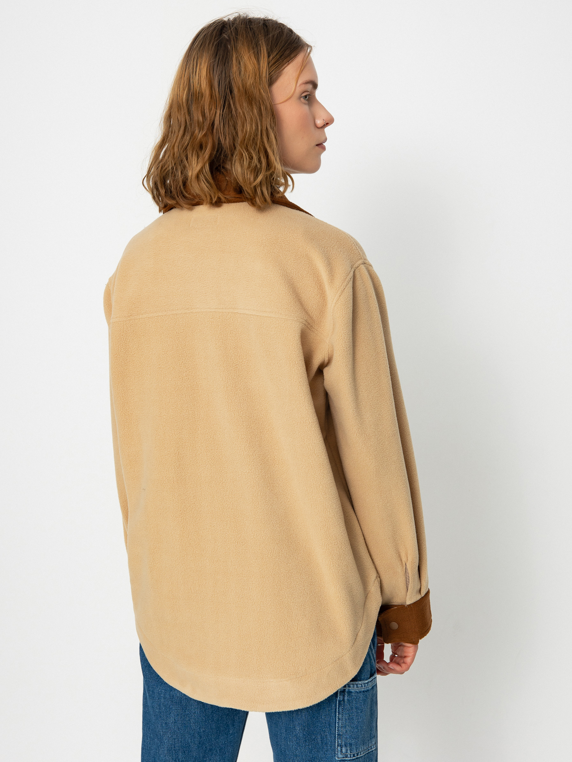 Cămașă Brixton Bowery Bf Arctic Stretch Fleec Wmn (sesame/bison)