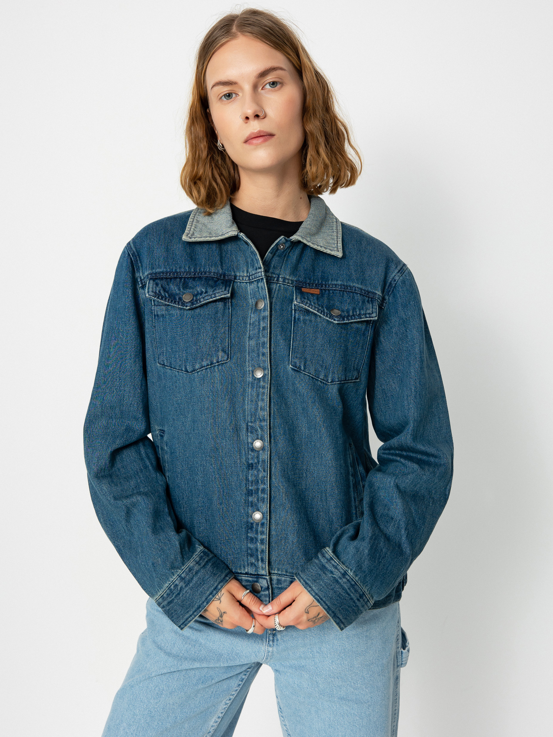 Geacă Brixton Cable Embroidered Wmn (two tone indigo)