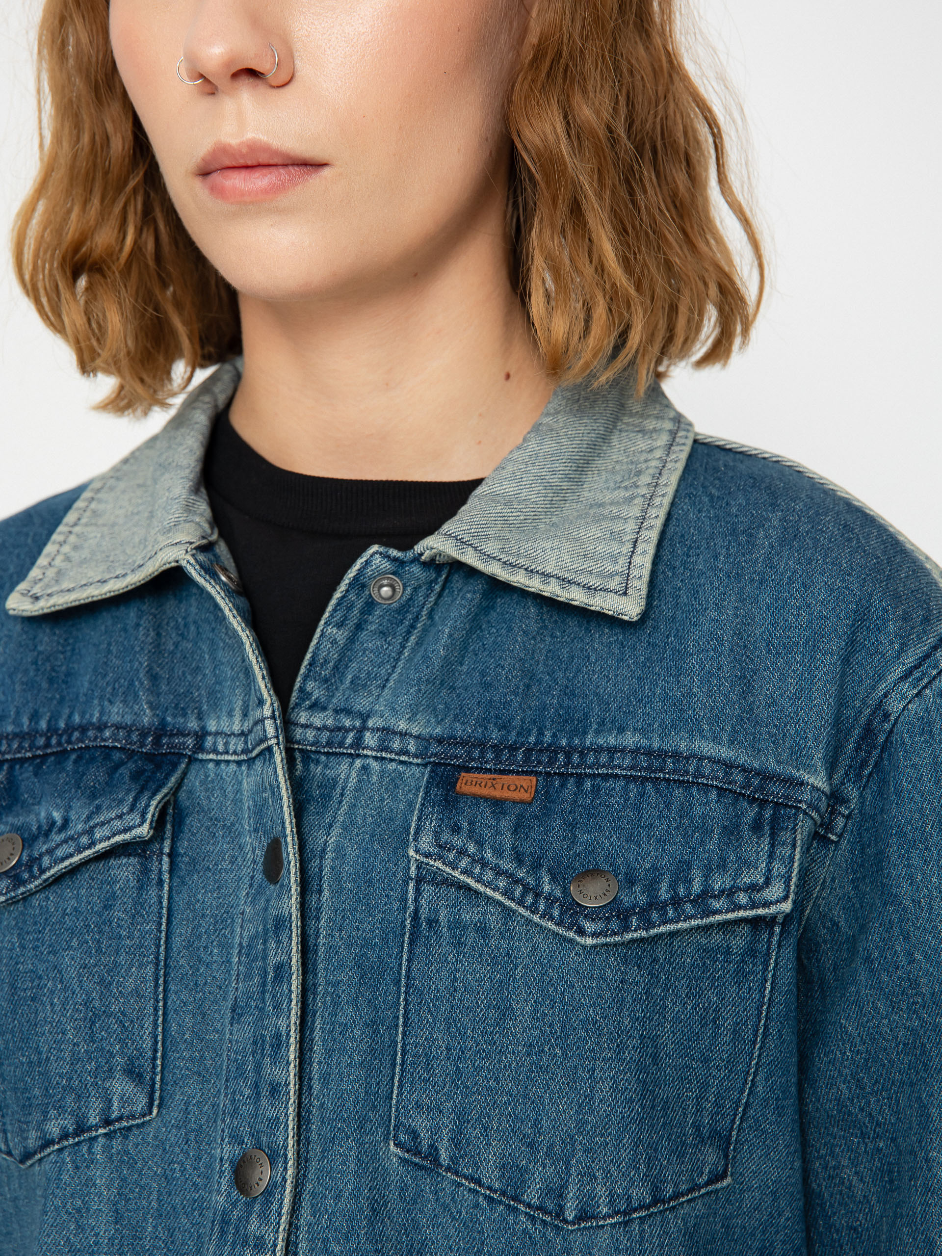 Geacă Brixton Cable Embroidered Wmn (two tone indigo)