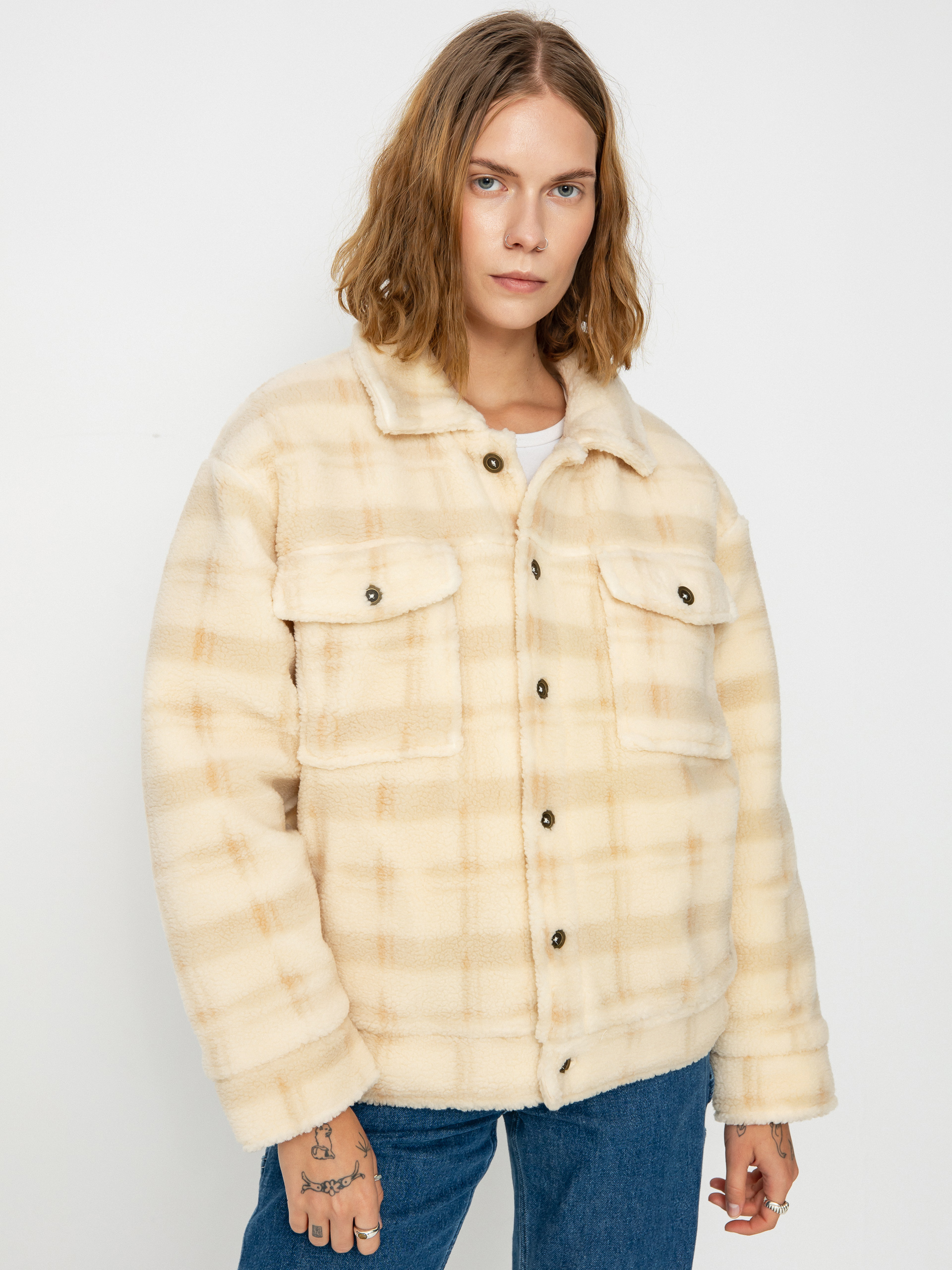 Geacă Rip Curl Sunrise Session Sherpa Wmn (beige)