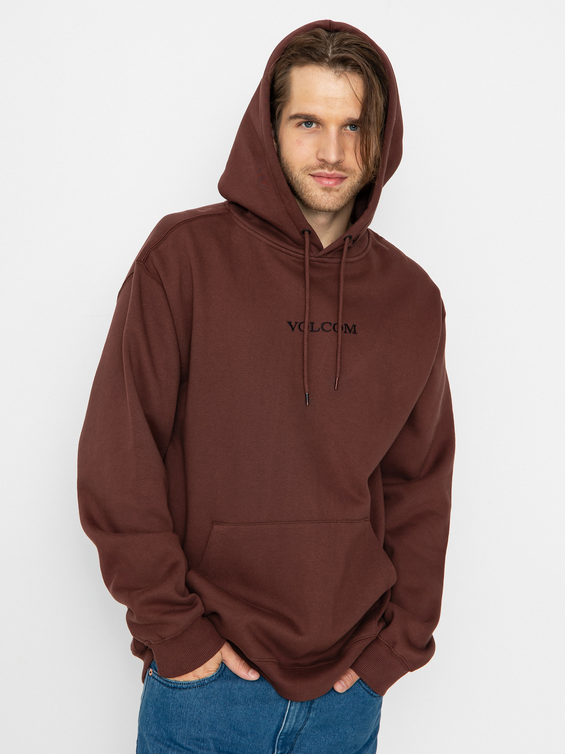Hanorac cu glugă Volcom Stone HD (bitter chocolate)