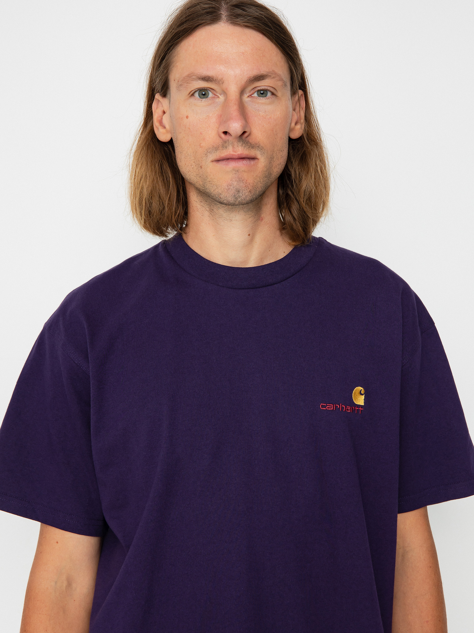Tricou Carhartt WIP American Script (cassis)