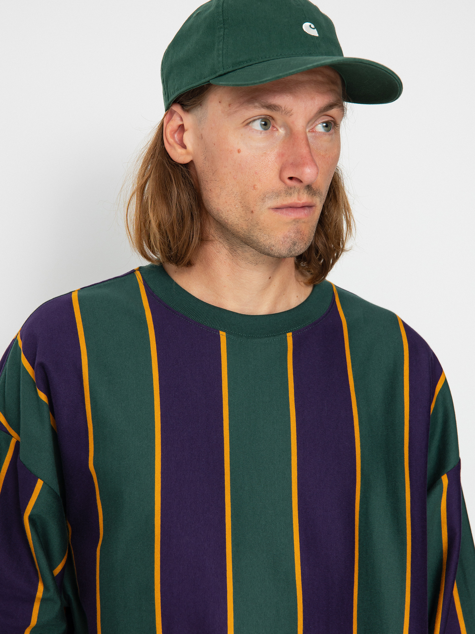 Longsleeve Carhartt WIP Ruben (ruben stripe discovery green/cassis)