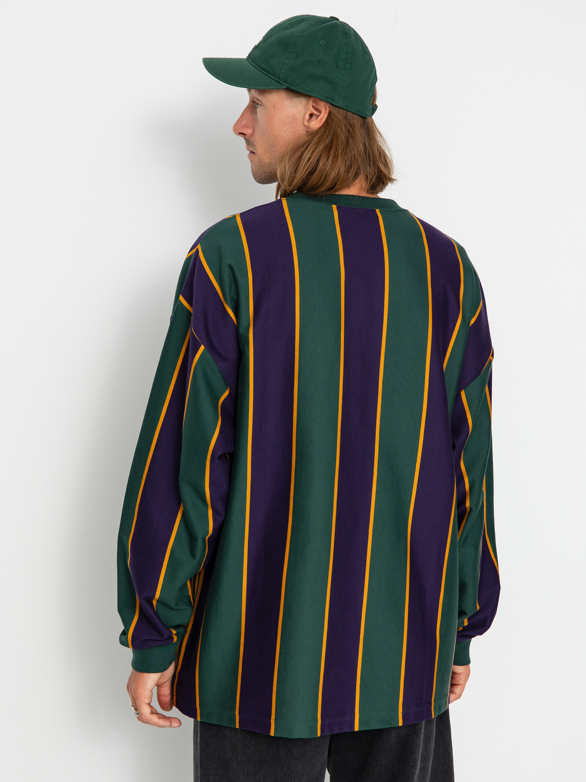 Longsleeve Carhartt WIP Ruben (ruben stripe discovery green/cassis)