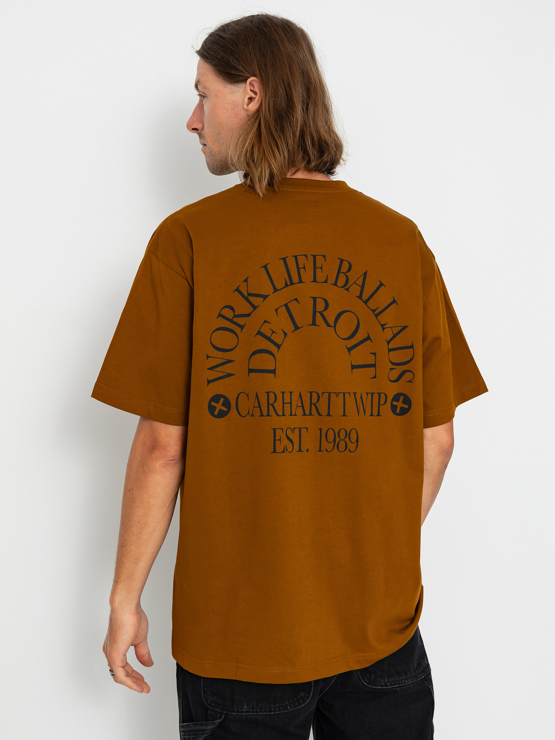 Tricou Carhartt WIP Work Varsity (deep h brown/black)