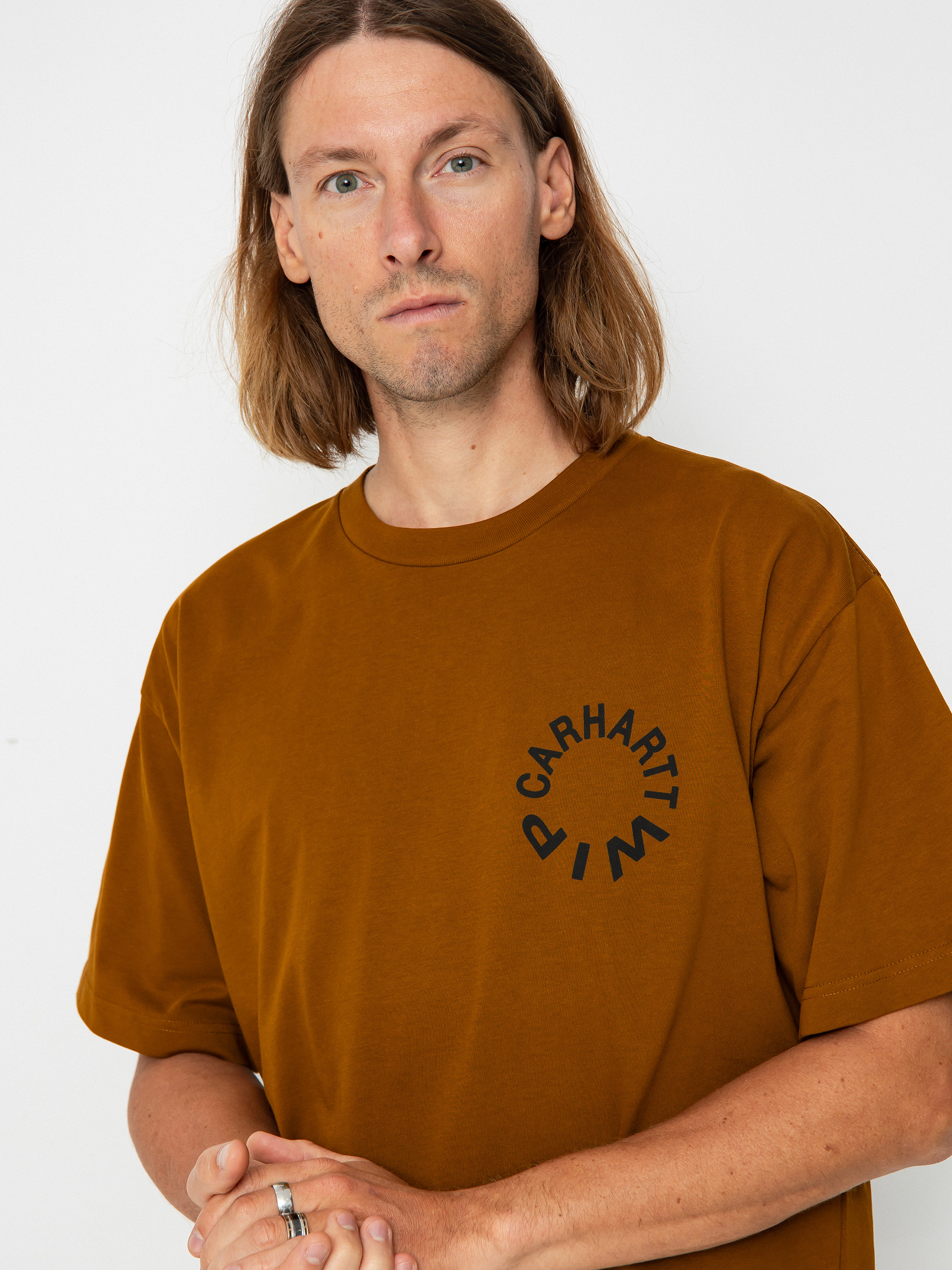 Tricou Carhartt WIP Work Varsity (deep h brown/black)