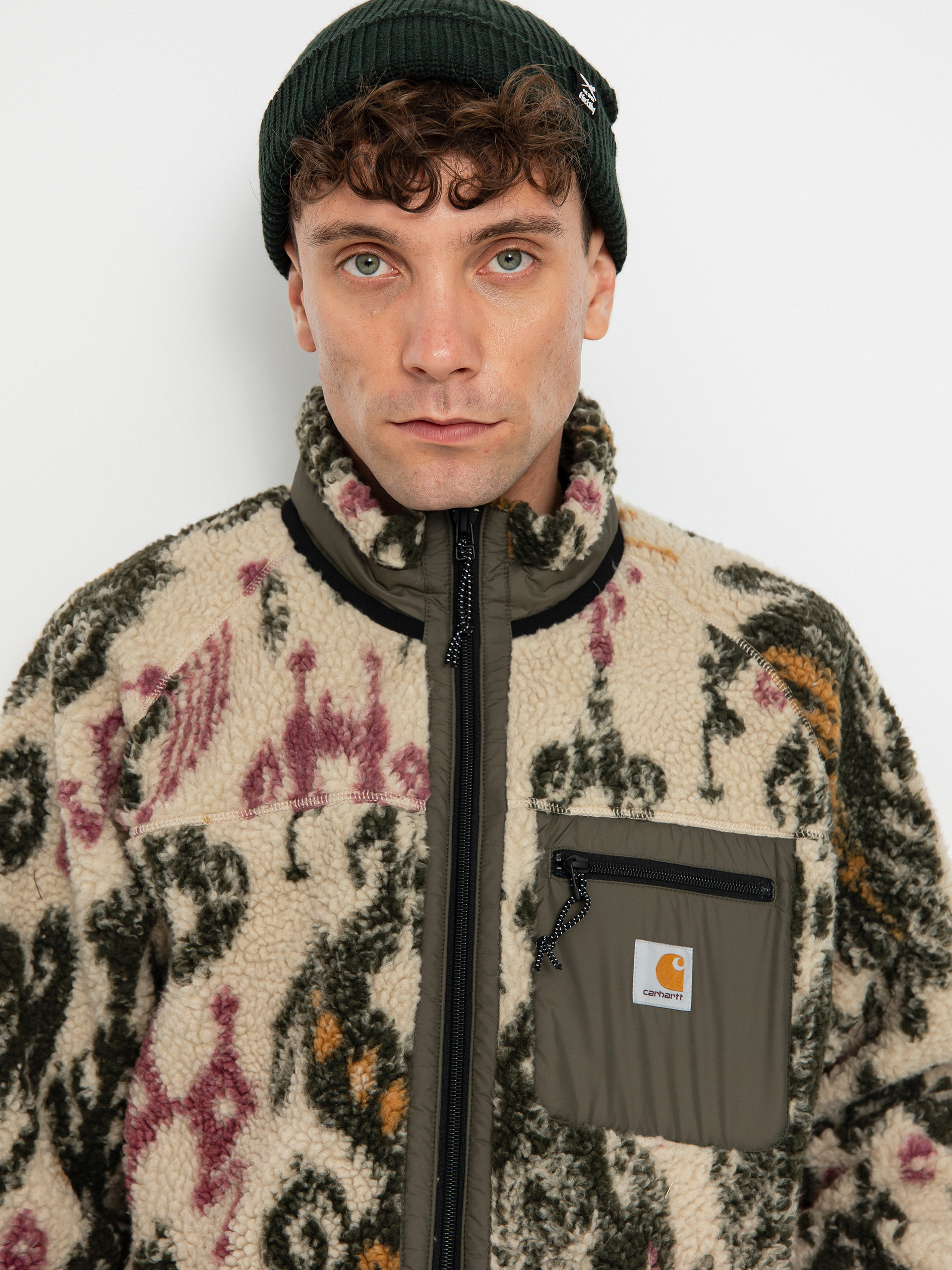 Geacă Carhartt WIP Prentis Liner (baru jacquard wall/cypress)