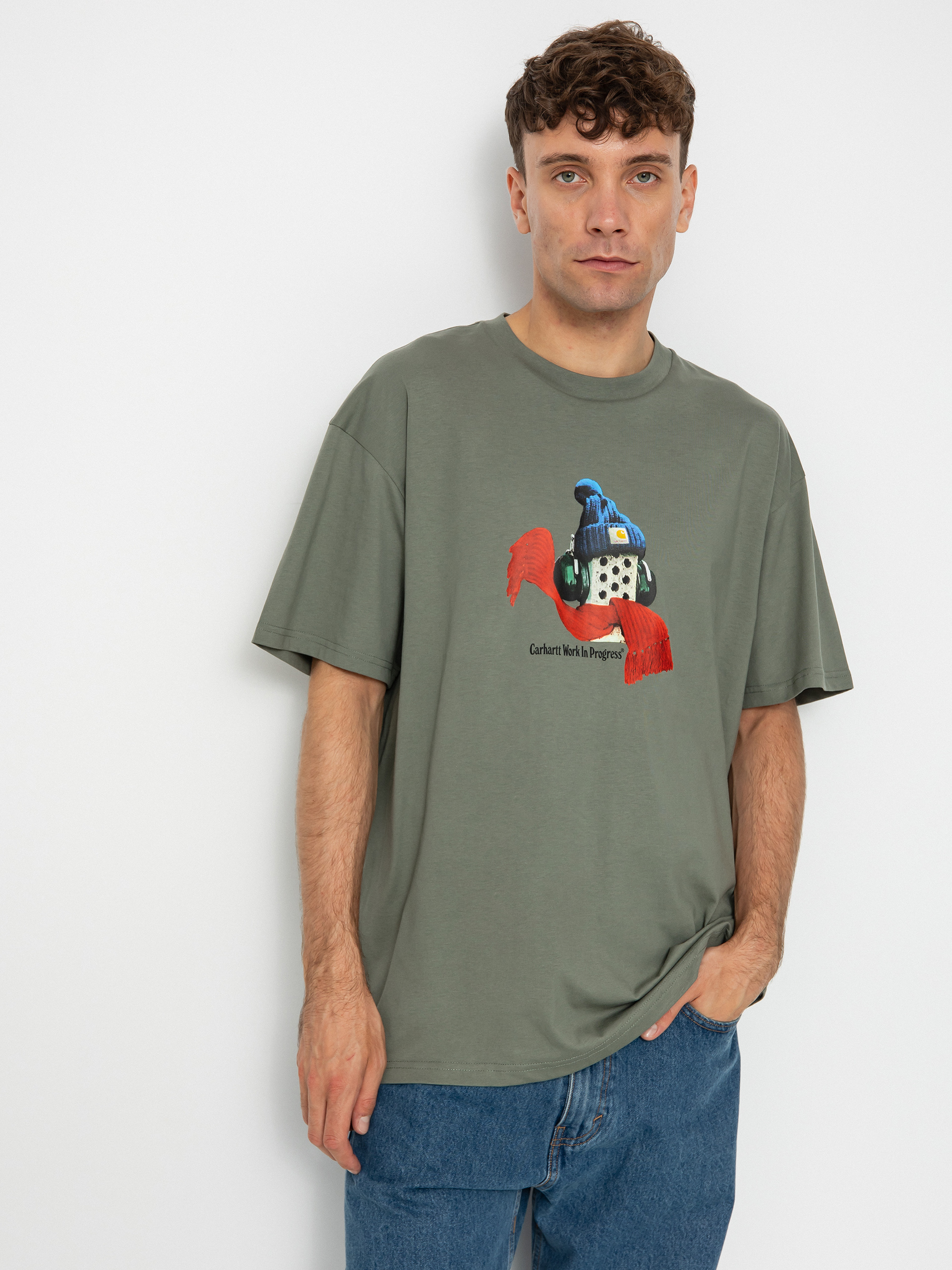 Tricou Carhartt WIP Stone Cold (smoke green)