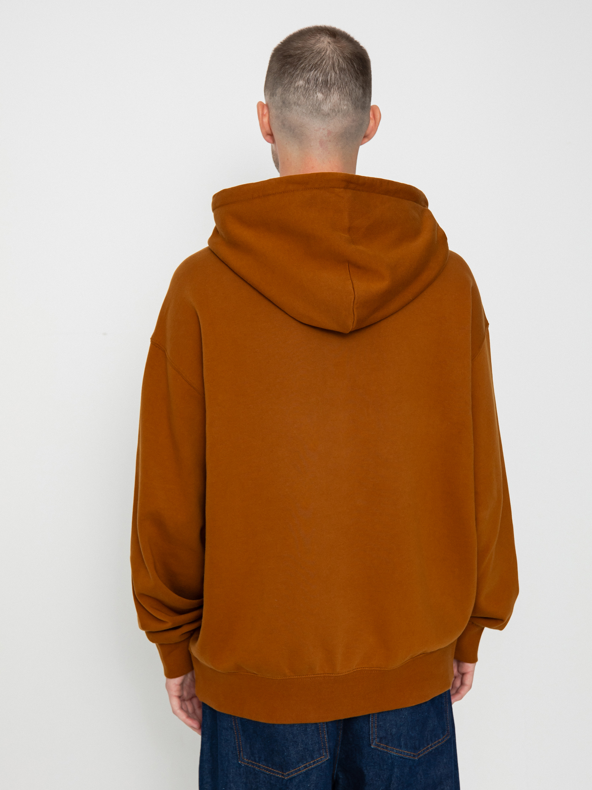 Hanorac cu glugă Carhartt WIP Heart Patch HD (deep h brown)