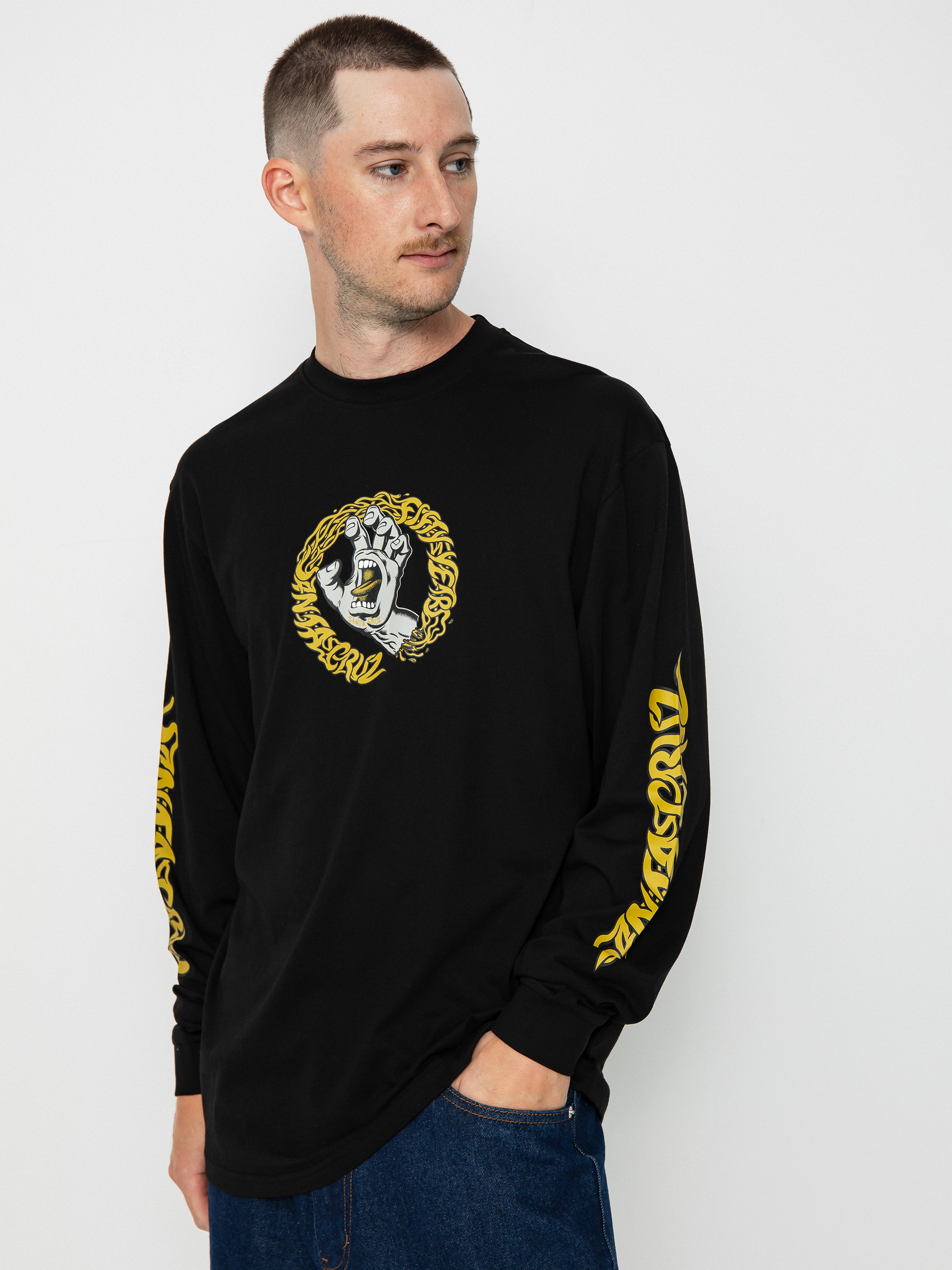 Longsleeve Santa Cruz Screaming 50 Front (black)