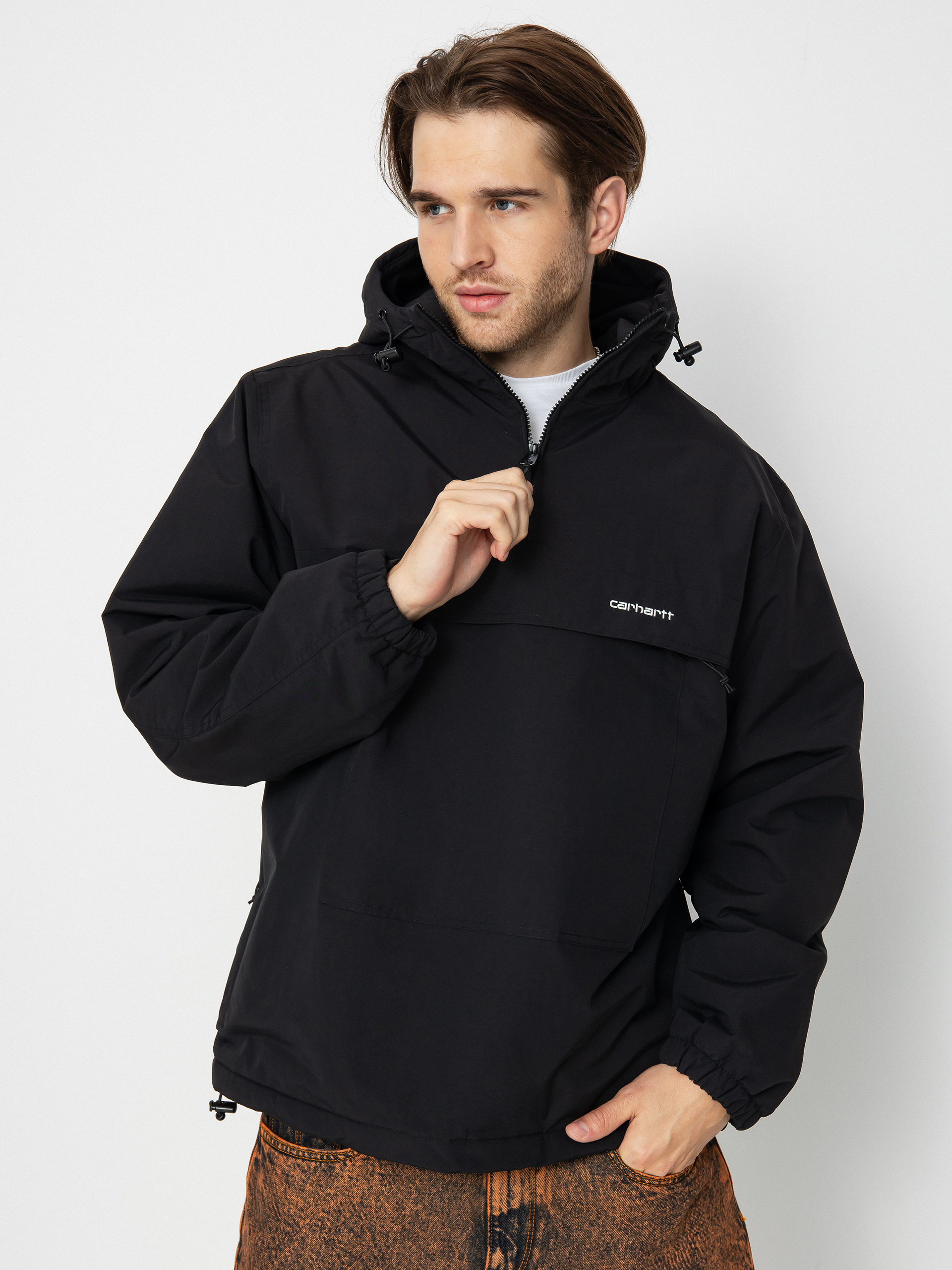 Geacu0103 Carhartt WIP Windbreaker Pullover (black/white)