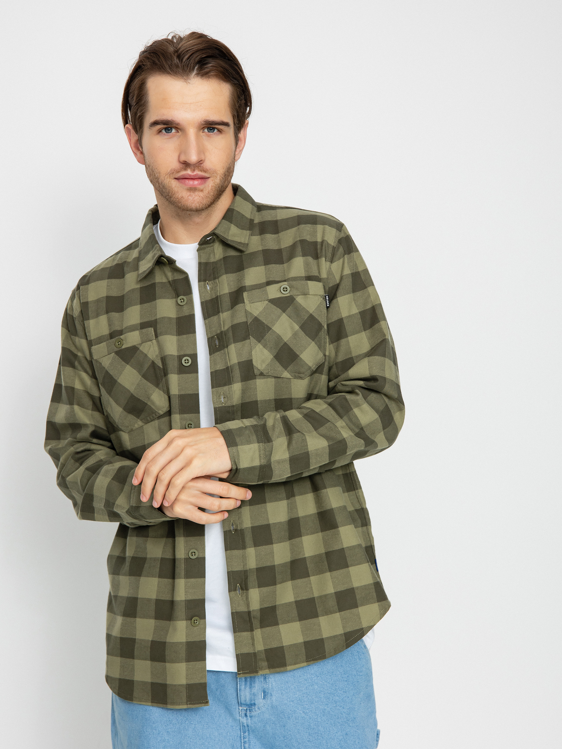 Cămașă Burton Favorite Flannel (forest moss buffalo plaid)