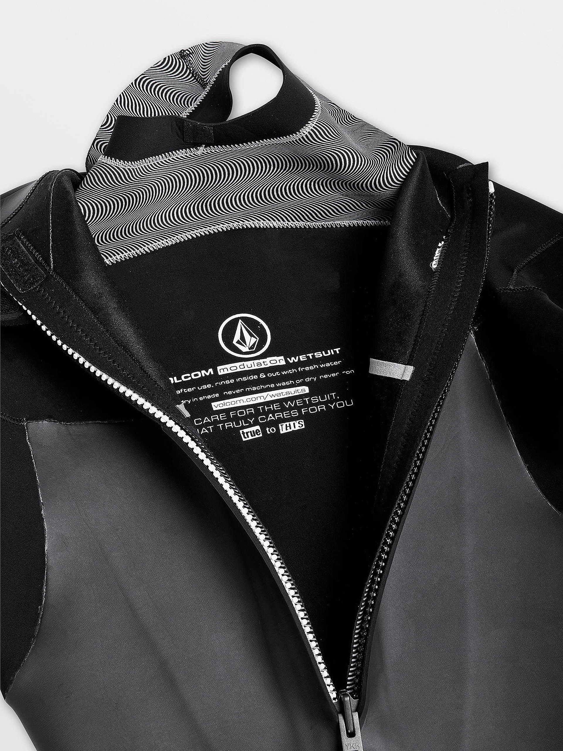 Mingi Volcom Pianka Modulator 3/2Mm Long Sleeve Back Zip Fullsuit (black)