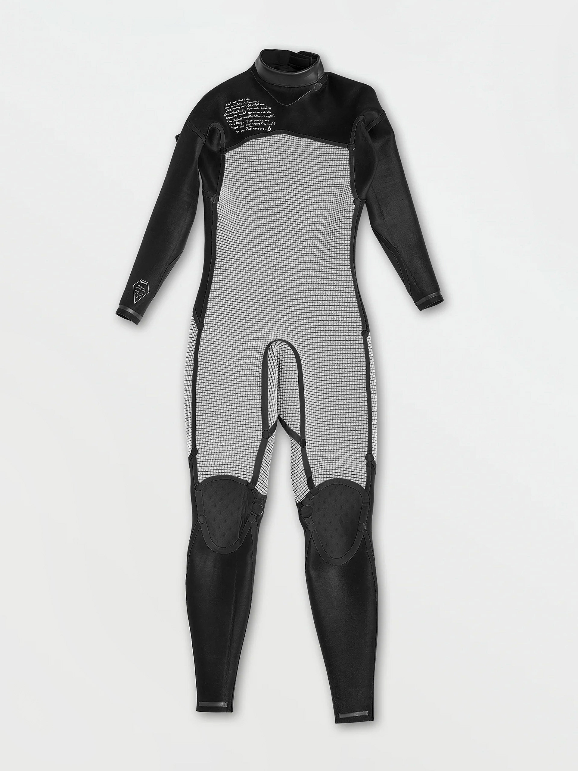 Mingi Volcom Pianka Modulator 3/2Mm Long Sleeve Back Zip Fullsuit (black)