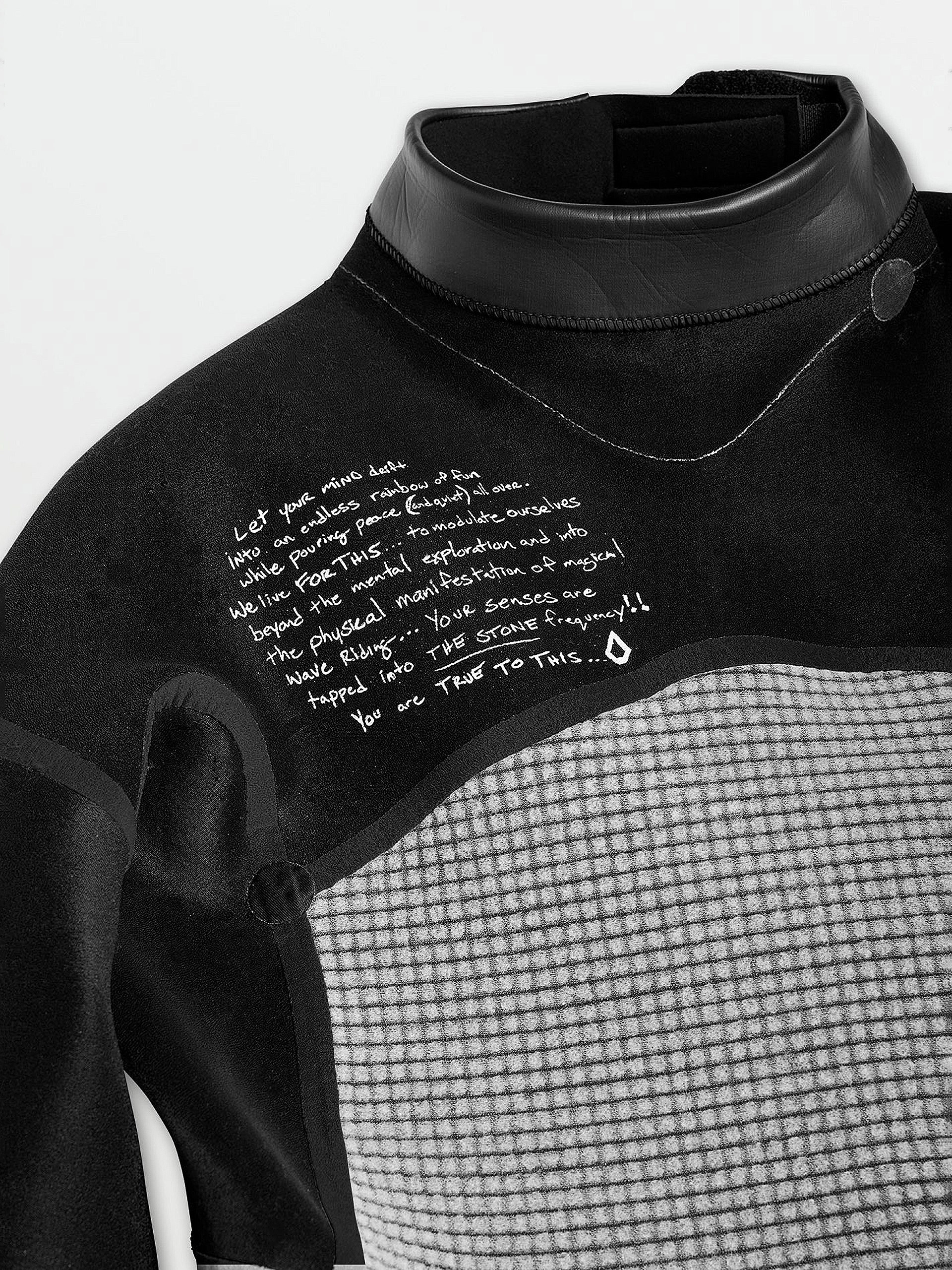 Mingi Volcom Pianka Modulator 3/2Mm Long Sleeve Back Zip Fullsuit (black)