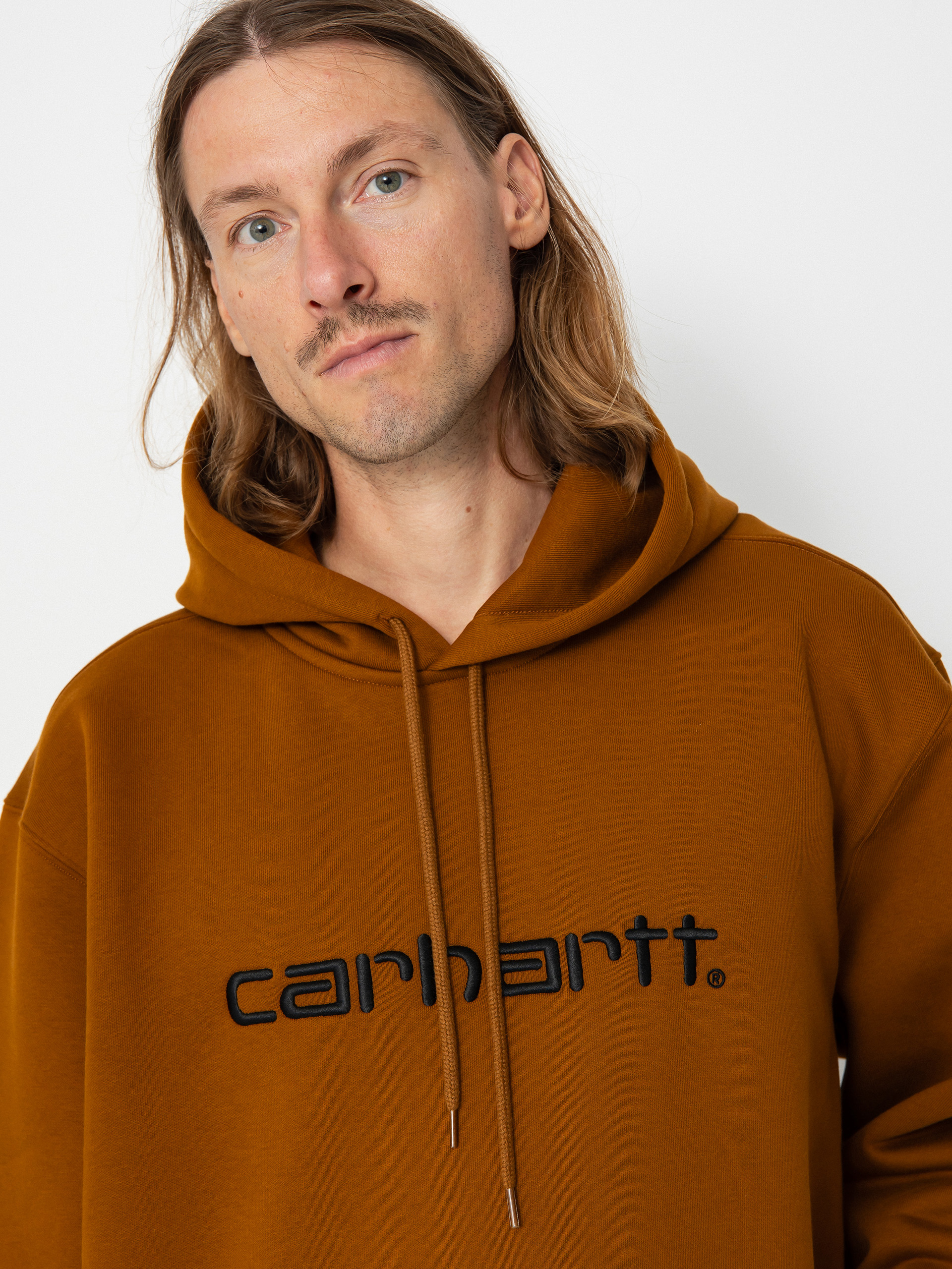 Hanorac cu glugă Carhartt WIP Carhartt HD (deep h brown/black)