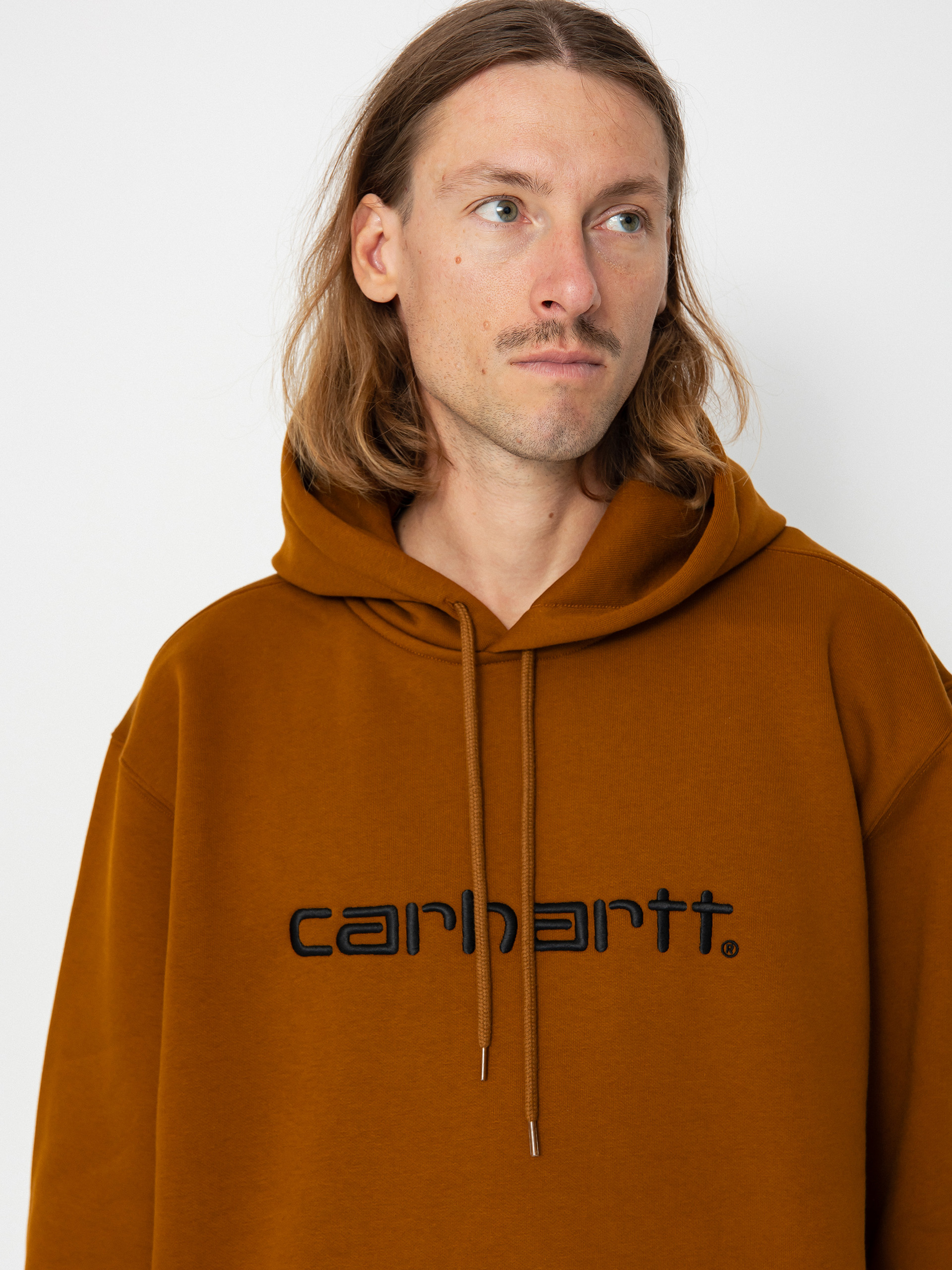 Hanorac cu glugă Carhartt WIP Carhartt HD (deep h brown/black)