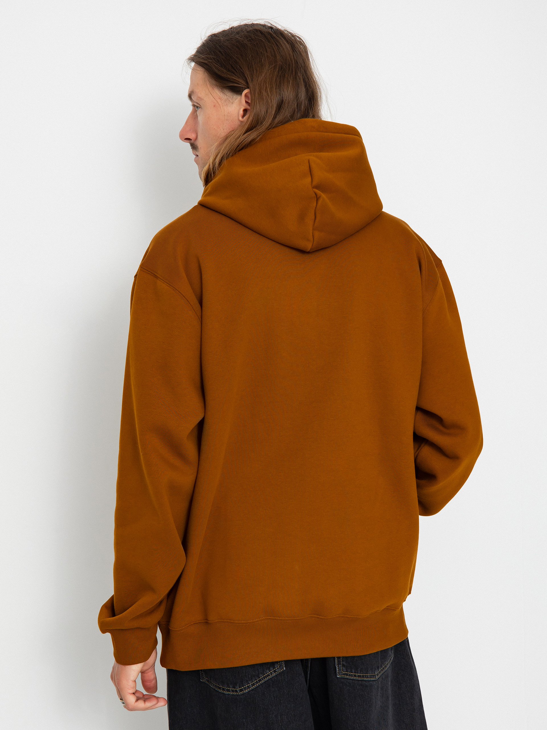 Hanorac cu glugă Carhartt WIP Carhartt HD (deep h brown/black)