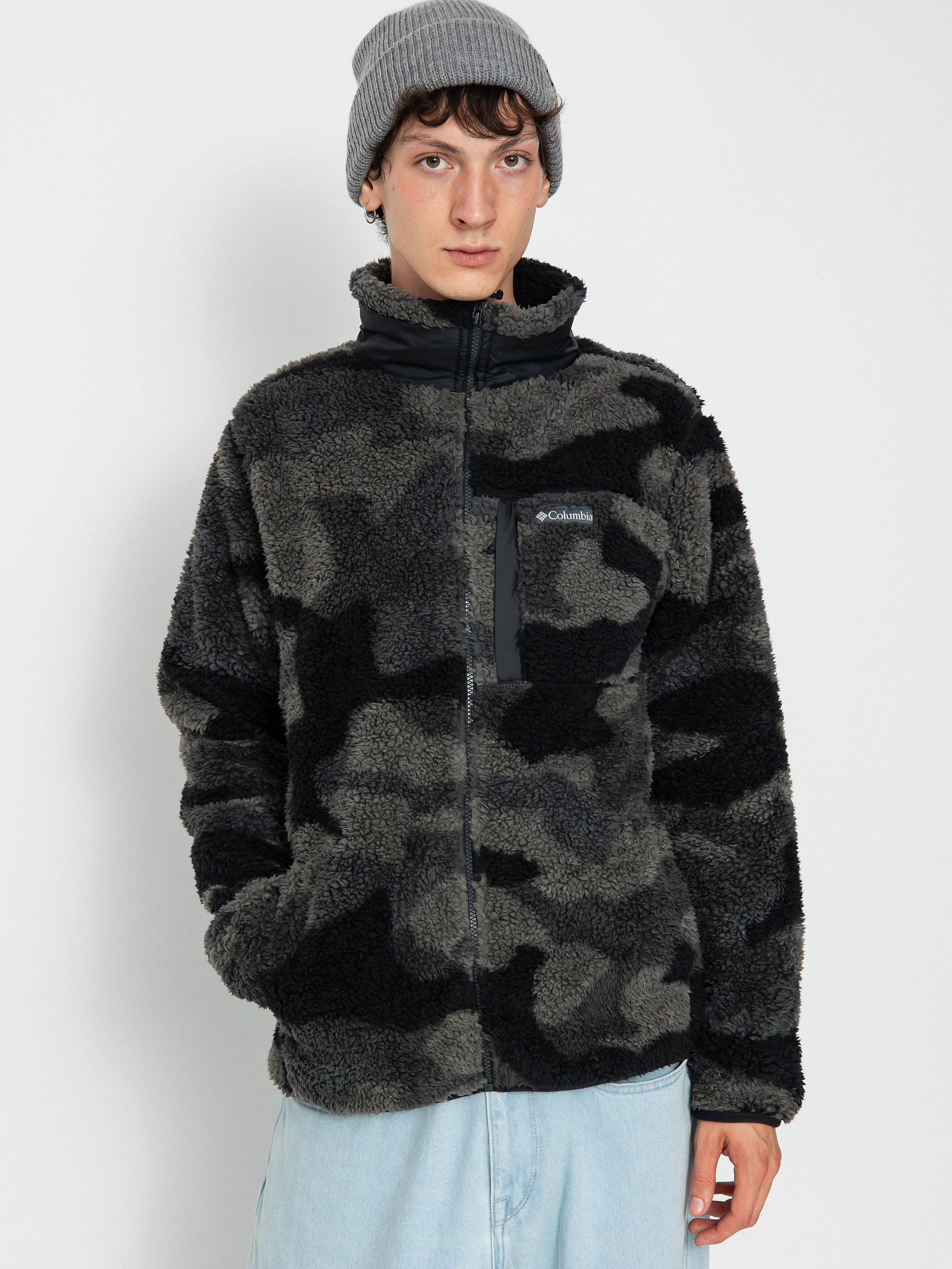 Hanorac din fleece Columbia Winter Pass Print Fleece Full Zip (black mod camo)