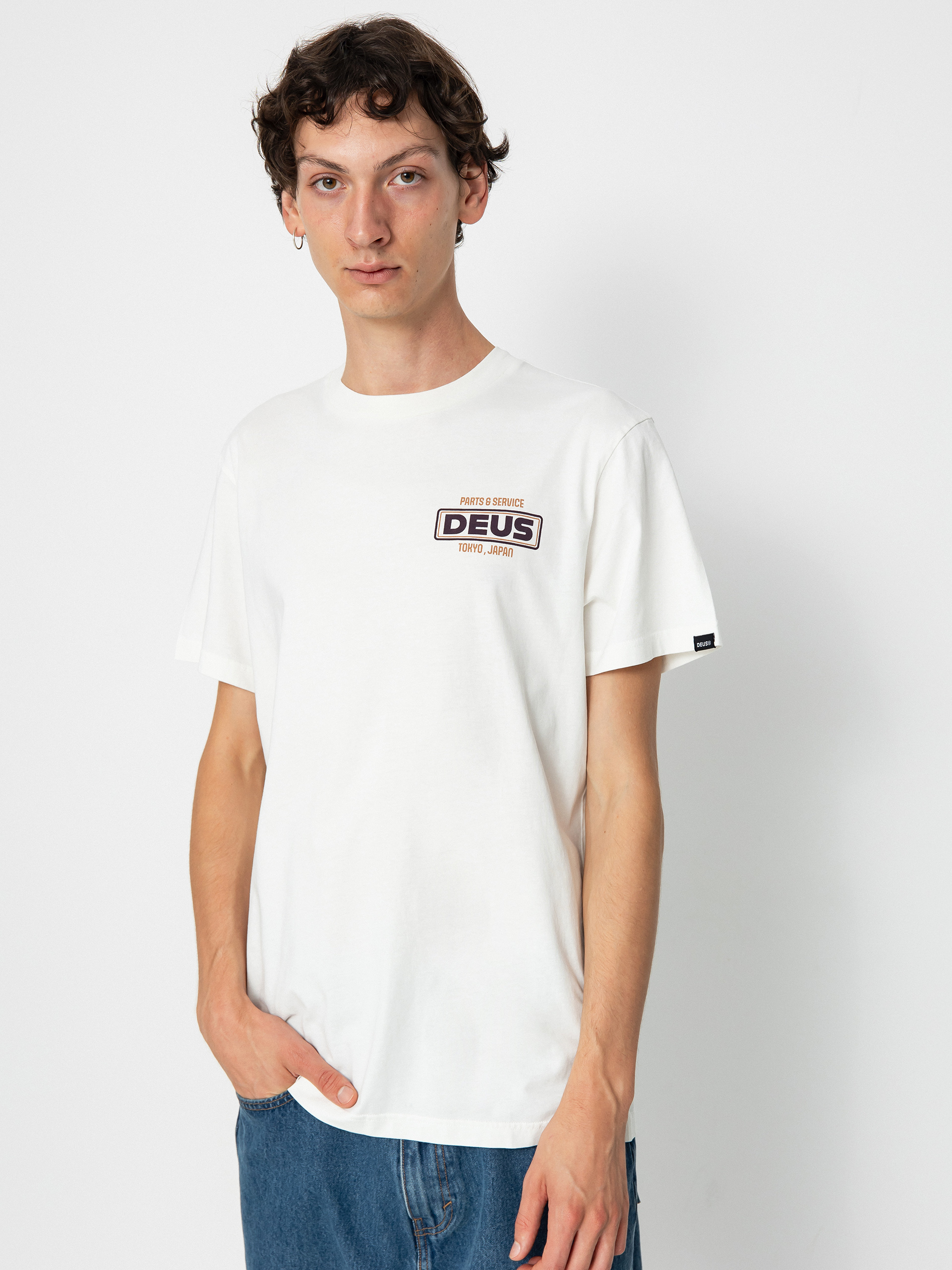 Tricou Deus Ex Machina Depot (vintage white)