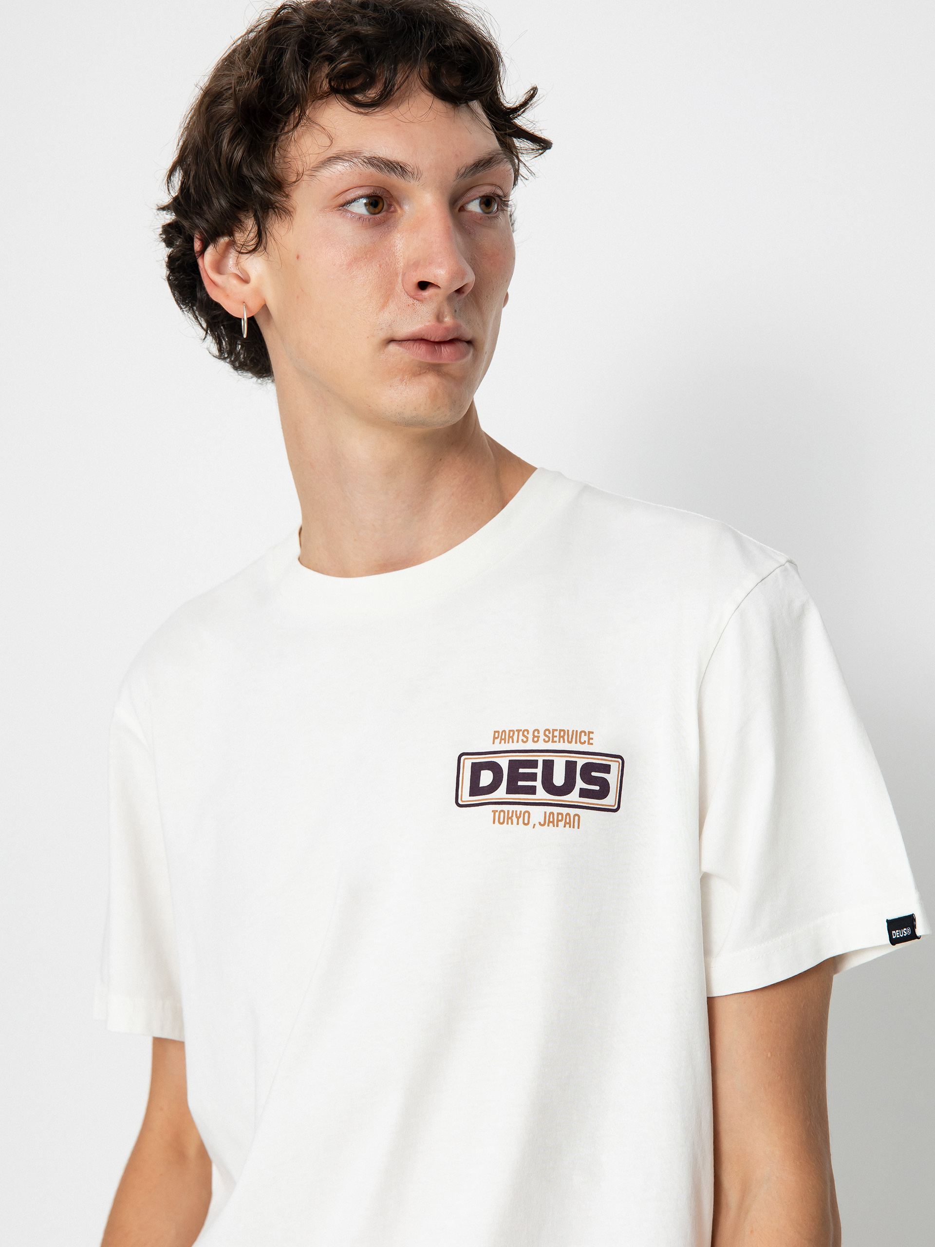 Tricou Deus Ex Machina Depot (vintage white)