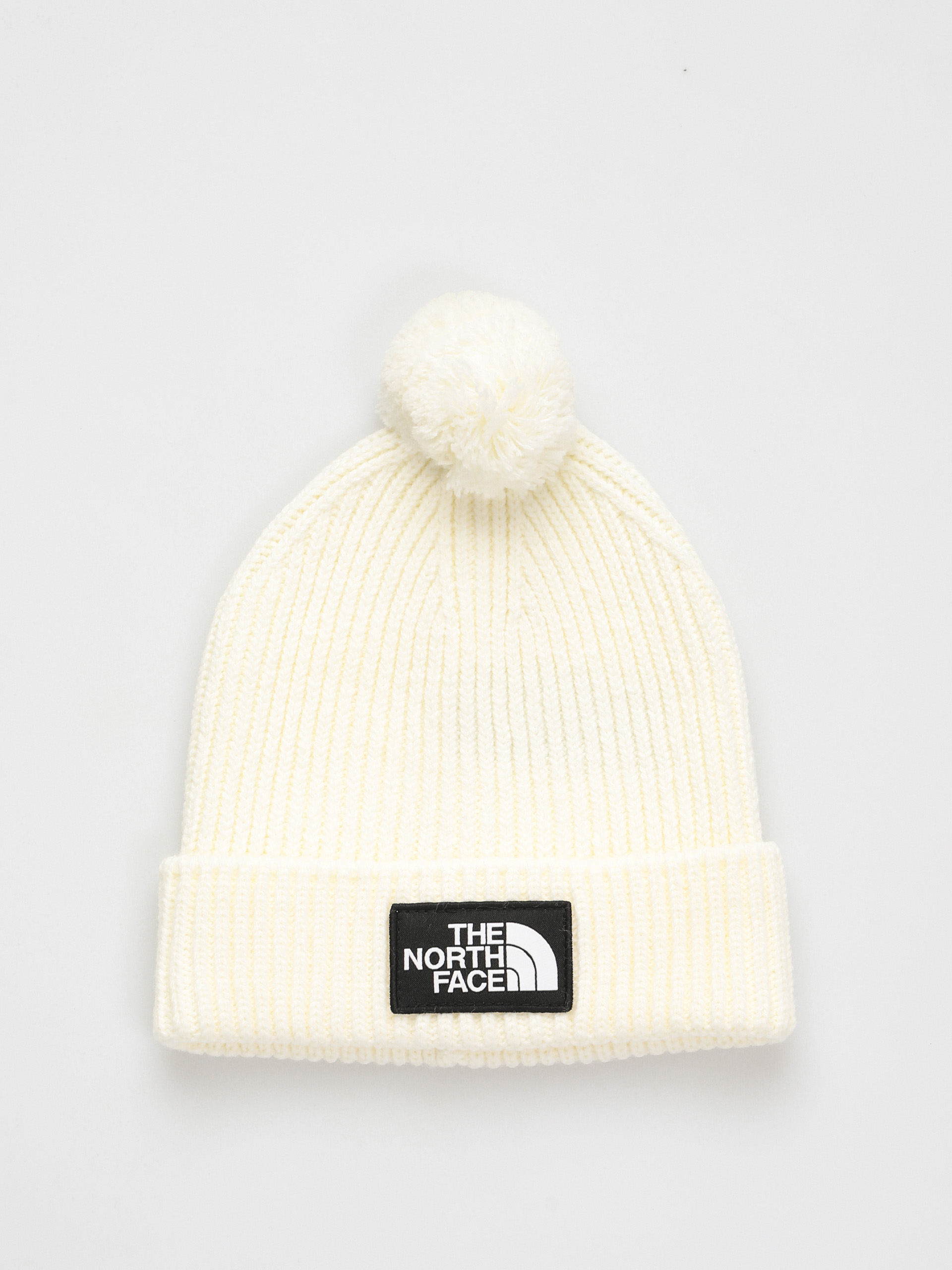 Căciulă The North Face Tnf Logo Box Pom (gardenia white)