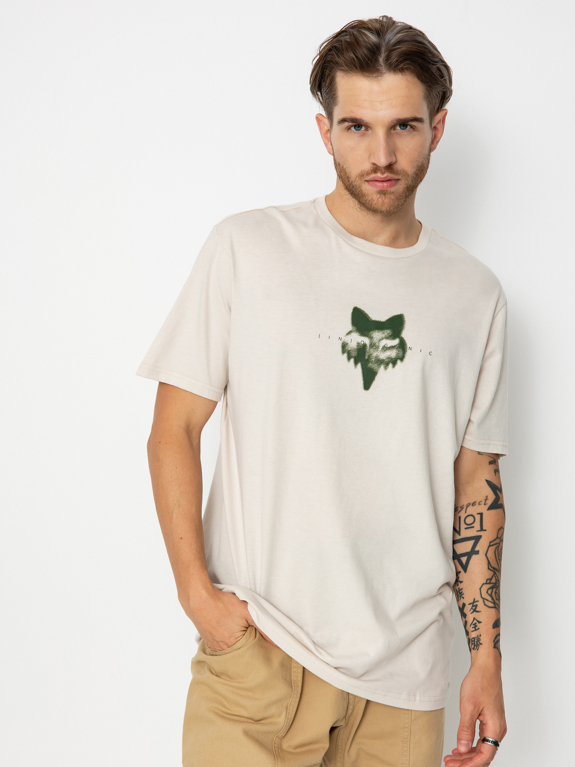 Tricou Fox Inorganic (vintage/white)