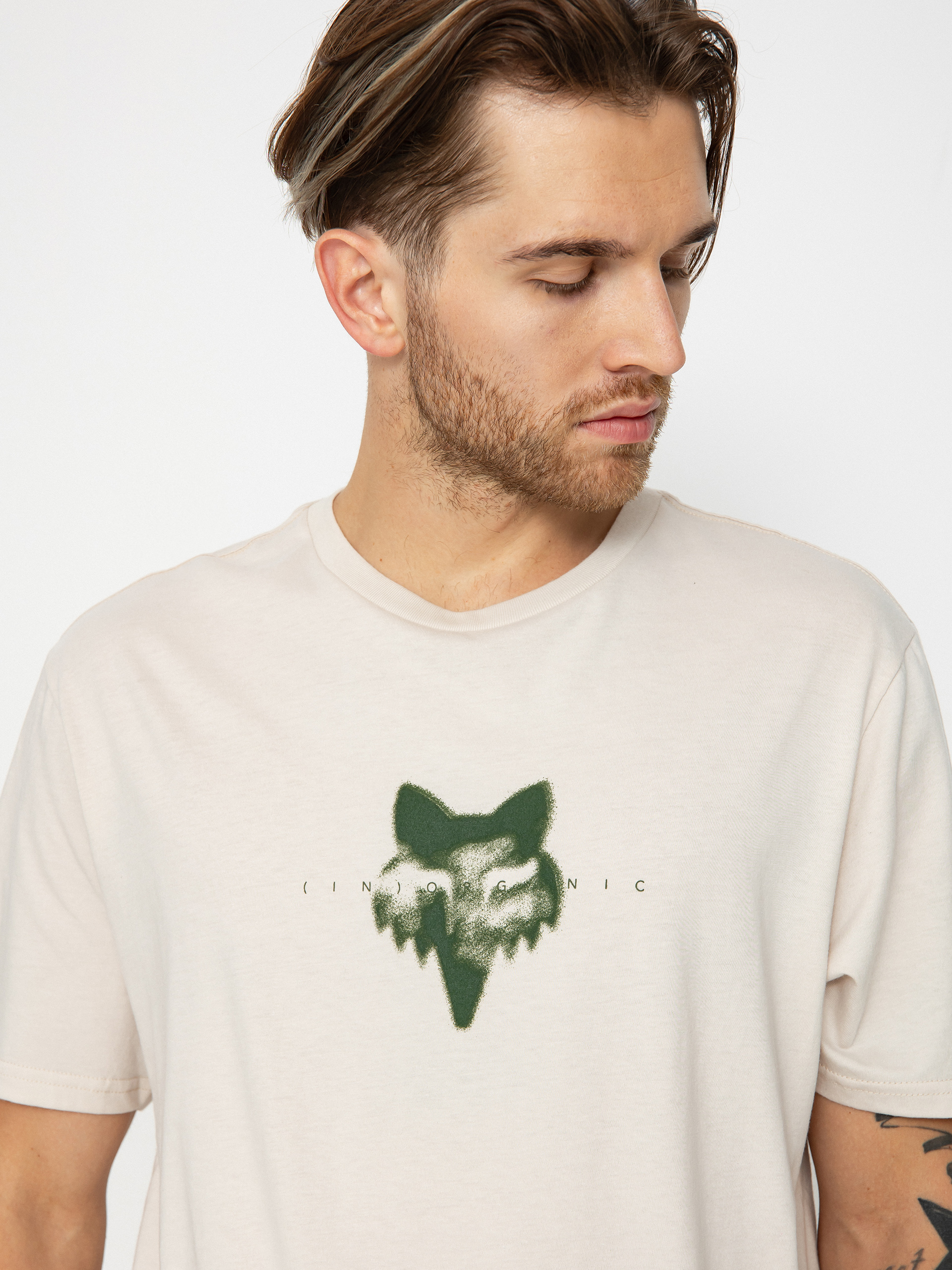 Tricou Fox Inorganic (vintage/white)