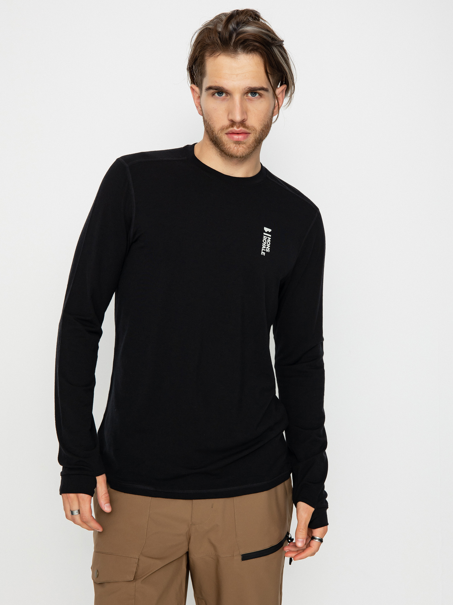 Longsleeve Mons Royale Cascade Merino Flex 200 (black)