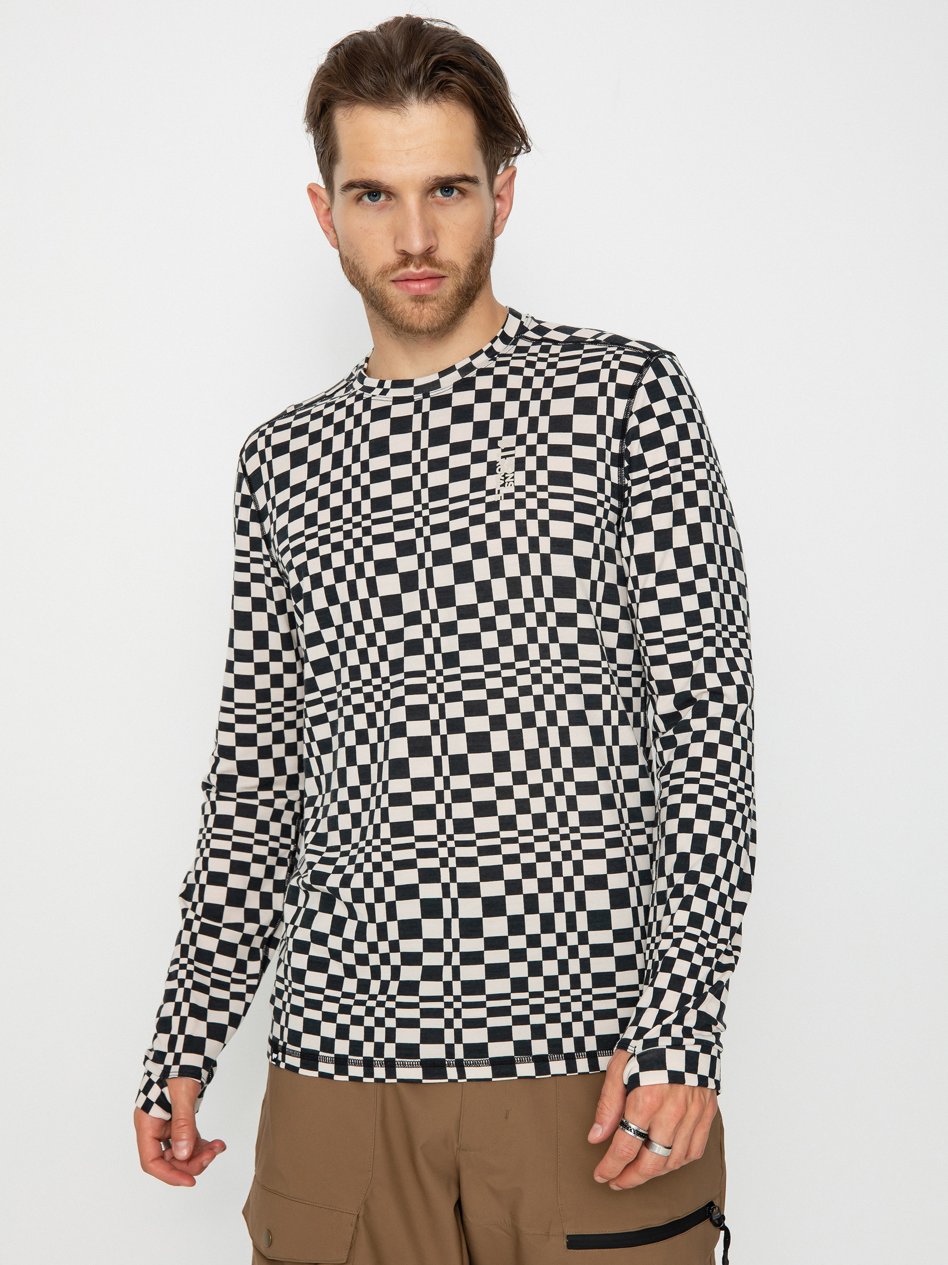 Longsleeve Mons Royale Cascade Merino Flex 200 (checkers)