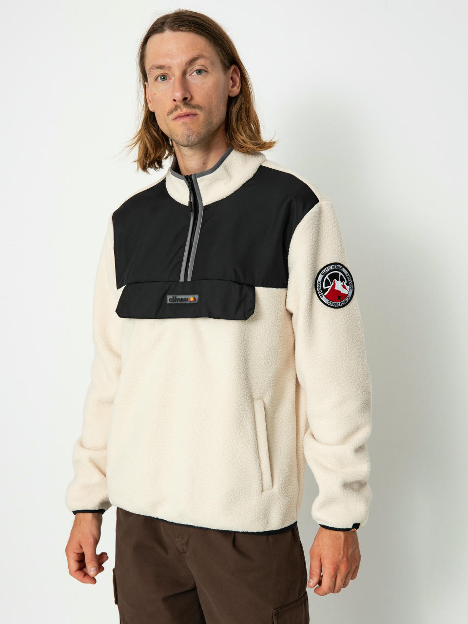 Hanorac din fleece Ellesse Zinco Oh (off white)