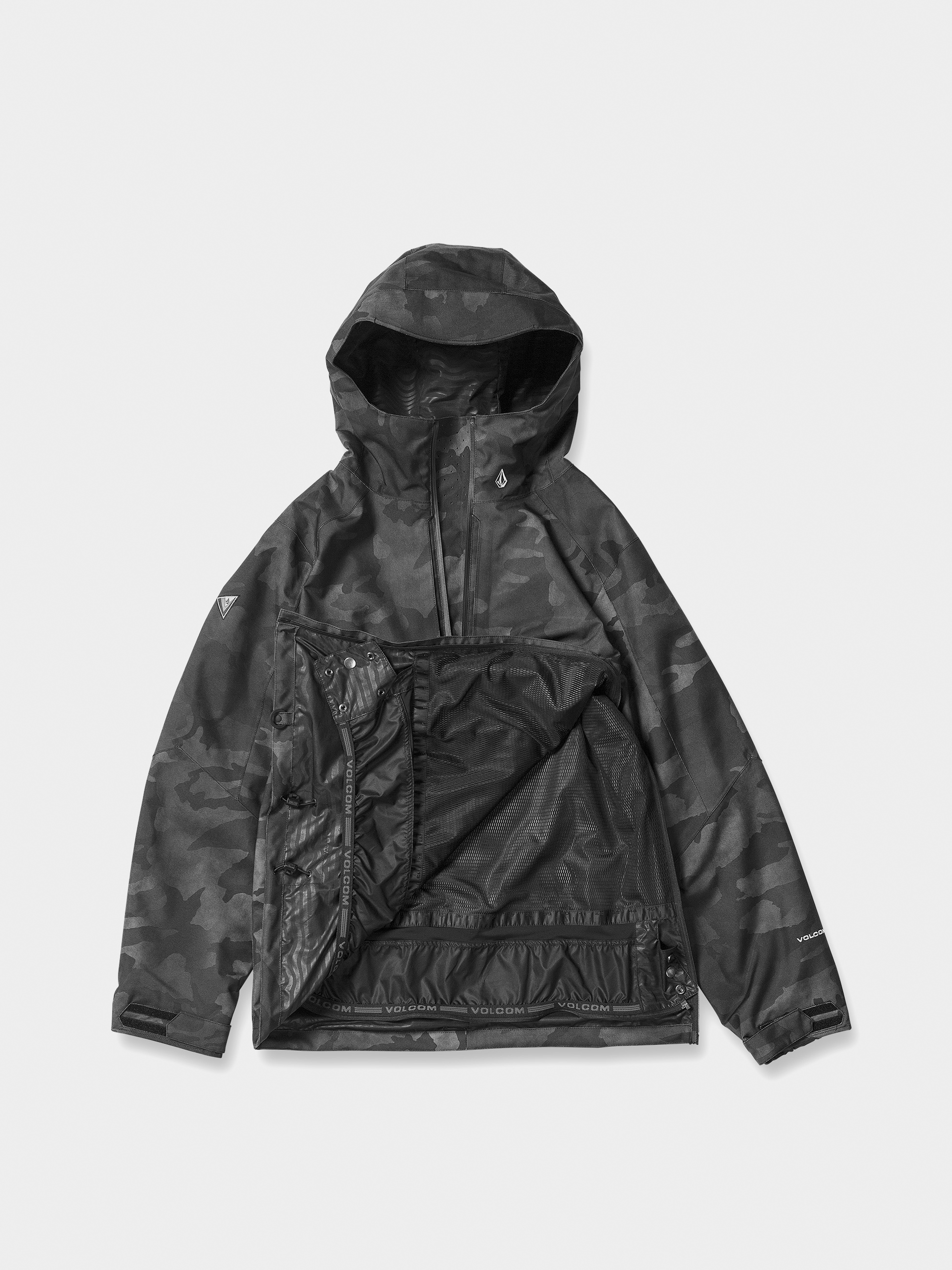 Pentru bărbați Geacă de snowboard Volcom Brighton Pullover (black camo)
