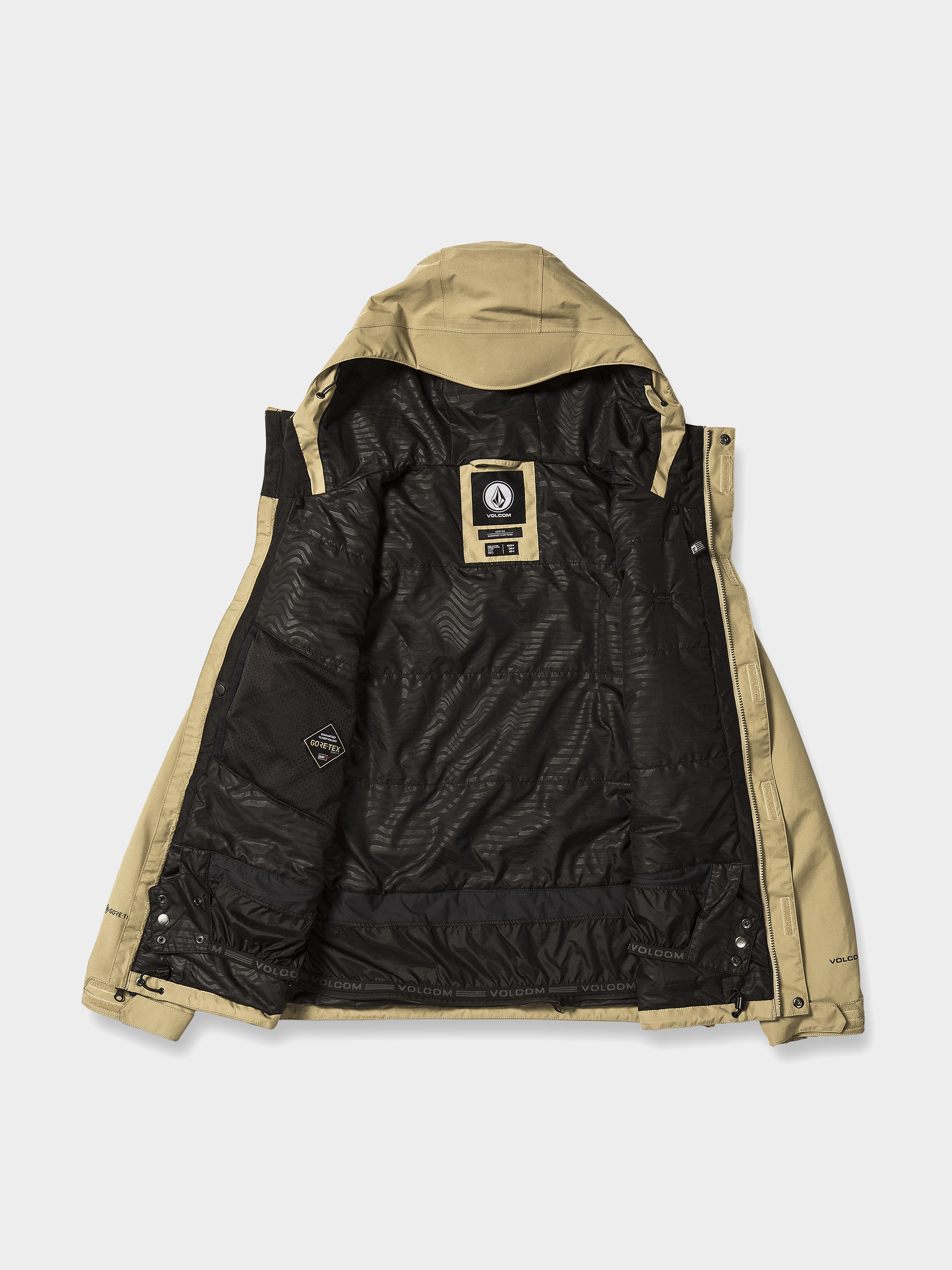 Pentru bărbați Geacă de snowboard Volcom Dua Ins Gore (dark khaki)