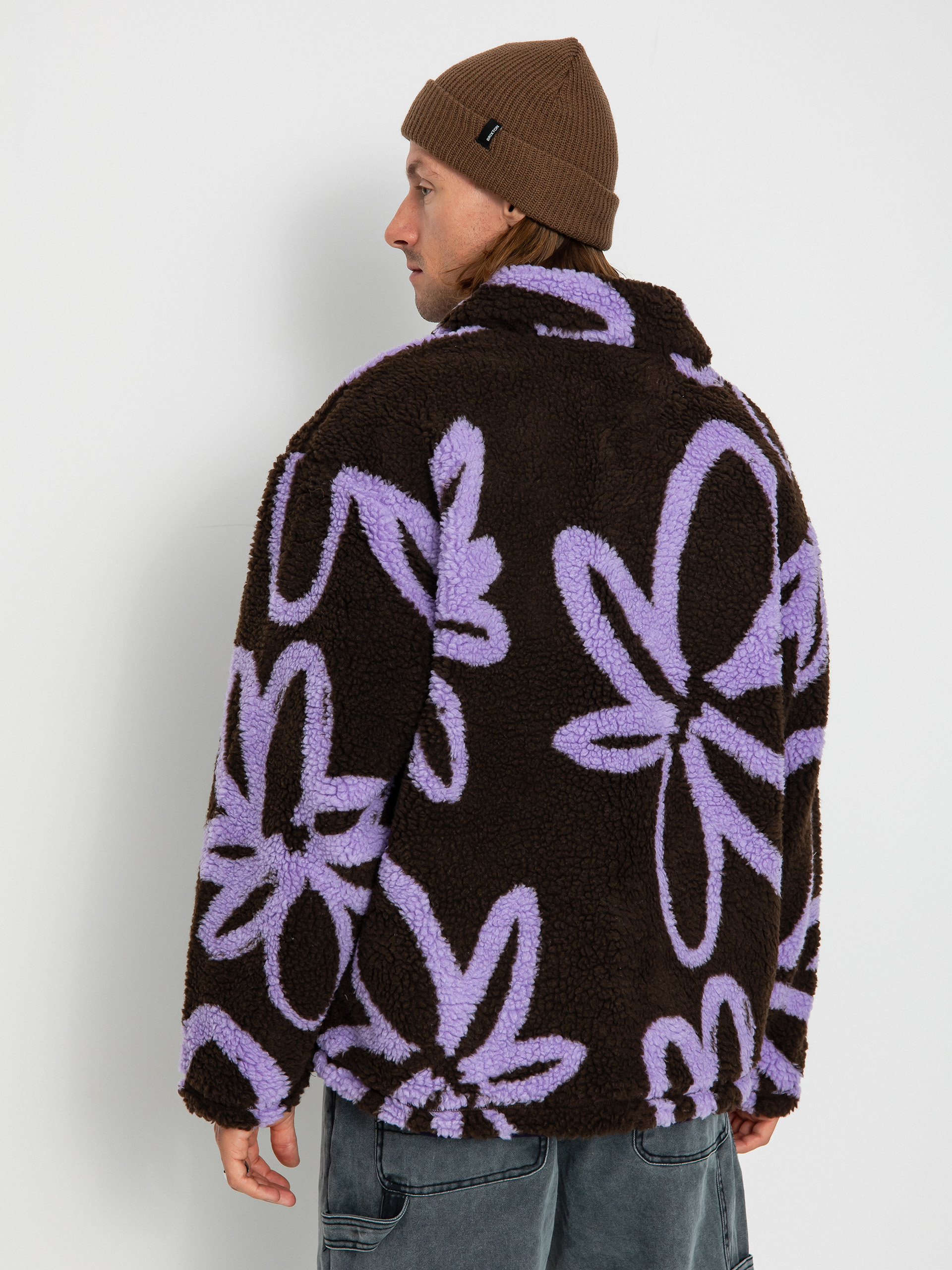 Geacă OBEY Portions Sherpa (java brown multi)