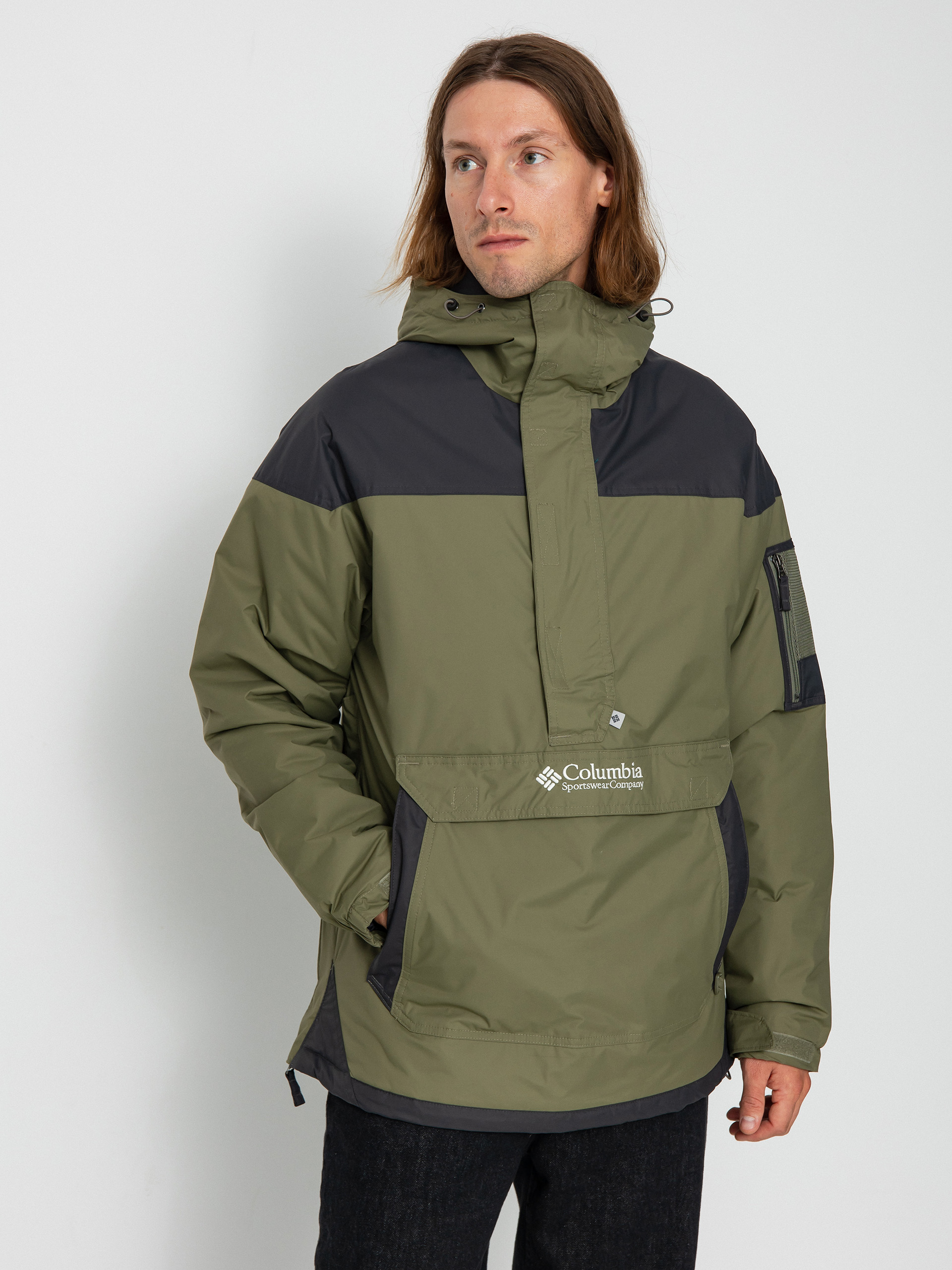 Geacă Columbia Challenger Pullover (stone green/shark)
