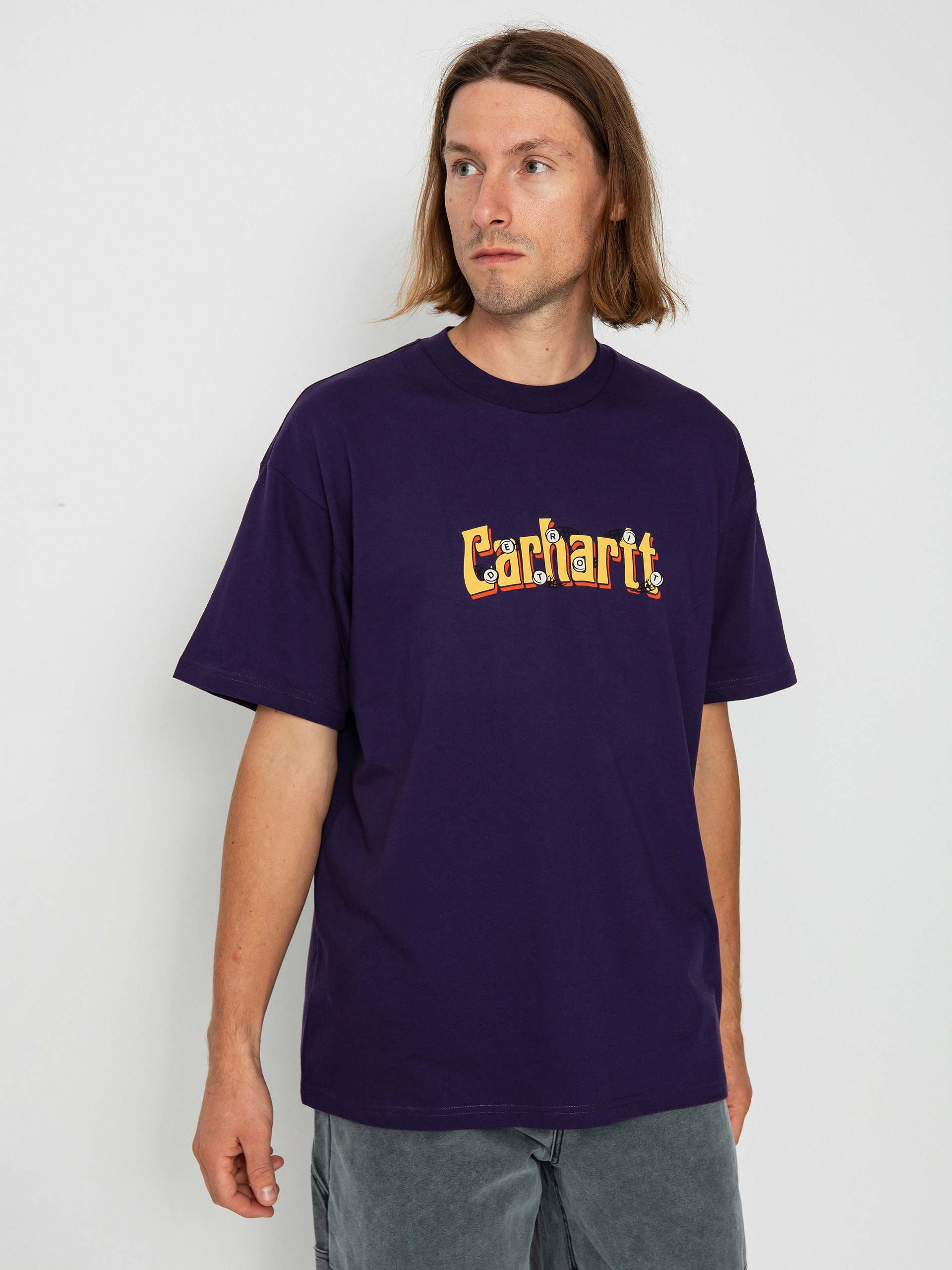 Tricou Carhartt WIP Spin Script (cassis)