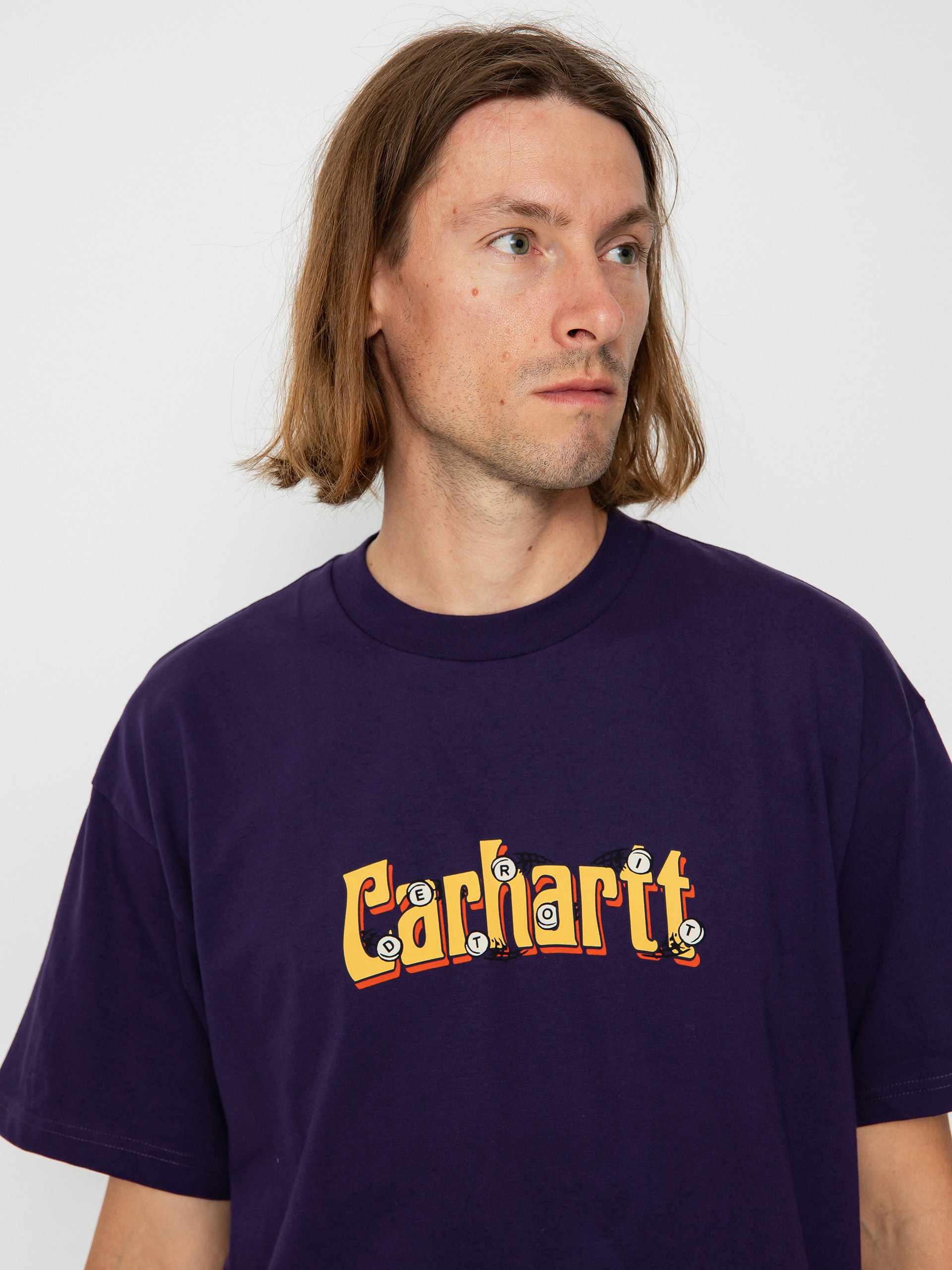 Tricou Carhartt WIP Spin Script (cassis)