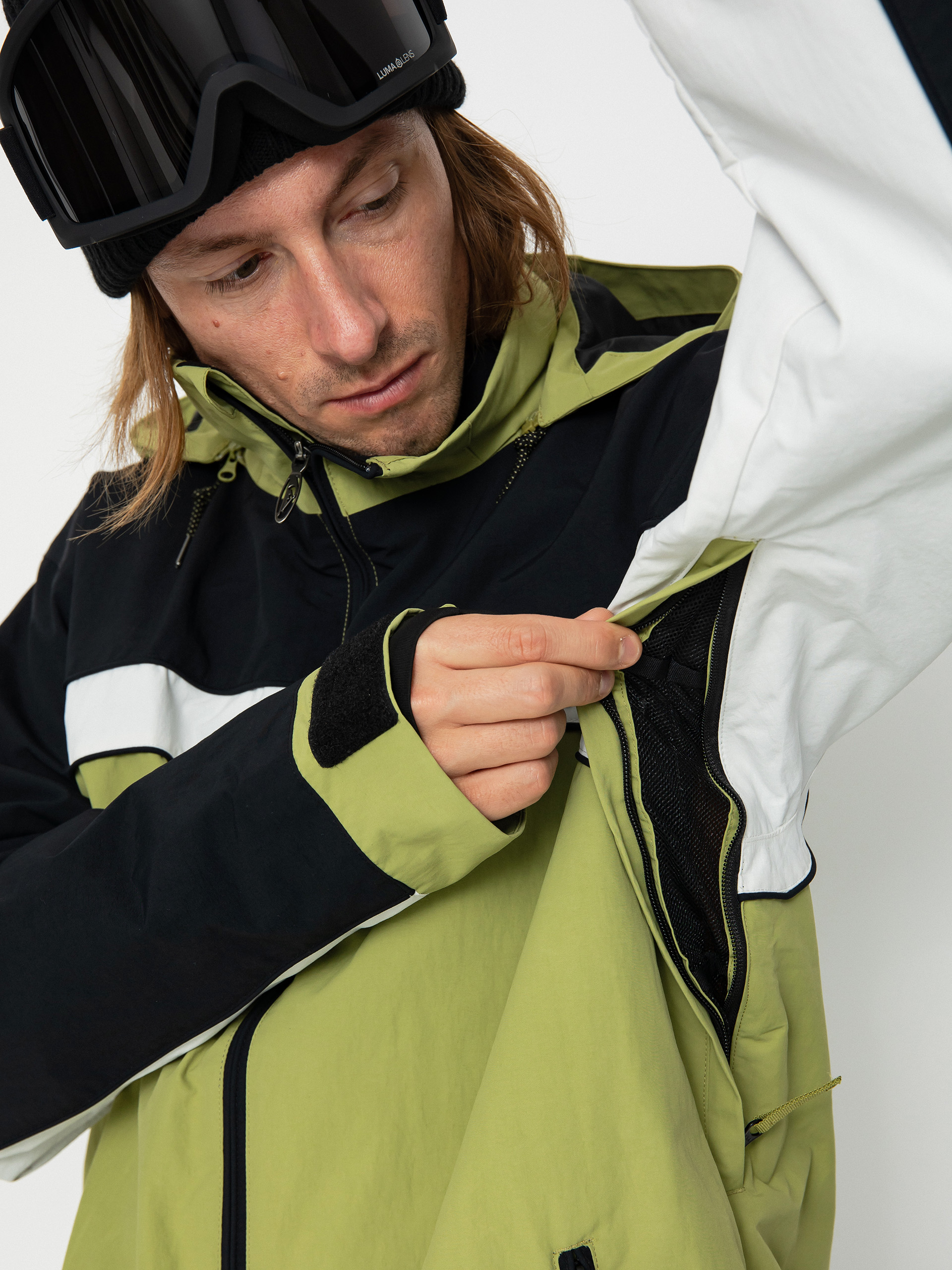 Pentru bărbați Geacă de snowboard Quiksilver Live Wire (green olive)