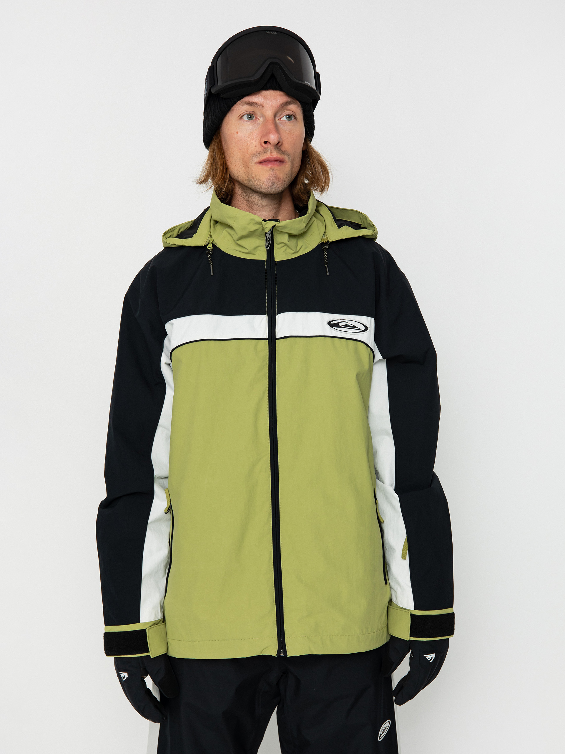 Pentru bărbați Geacă de snowboard Quiksilver Live Wire (green olive)