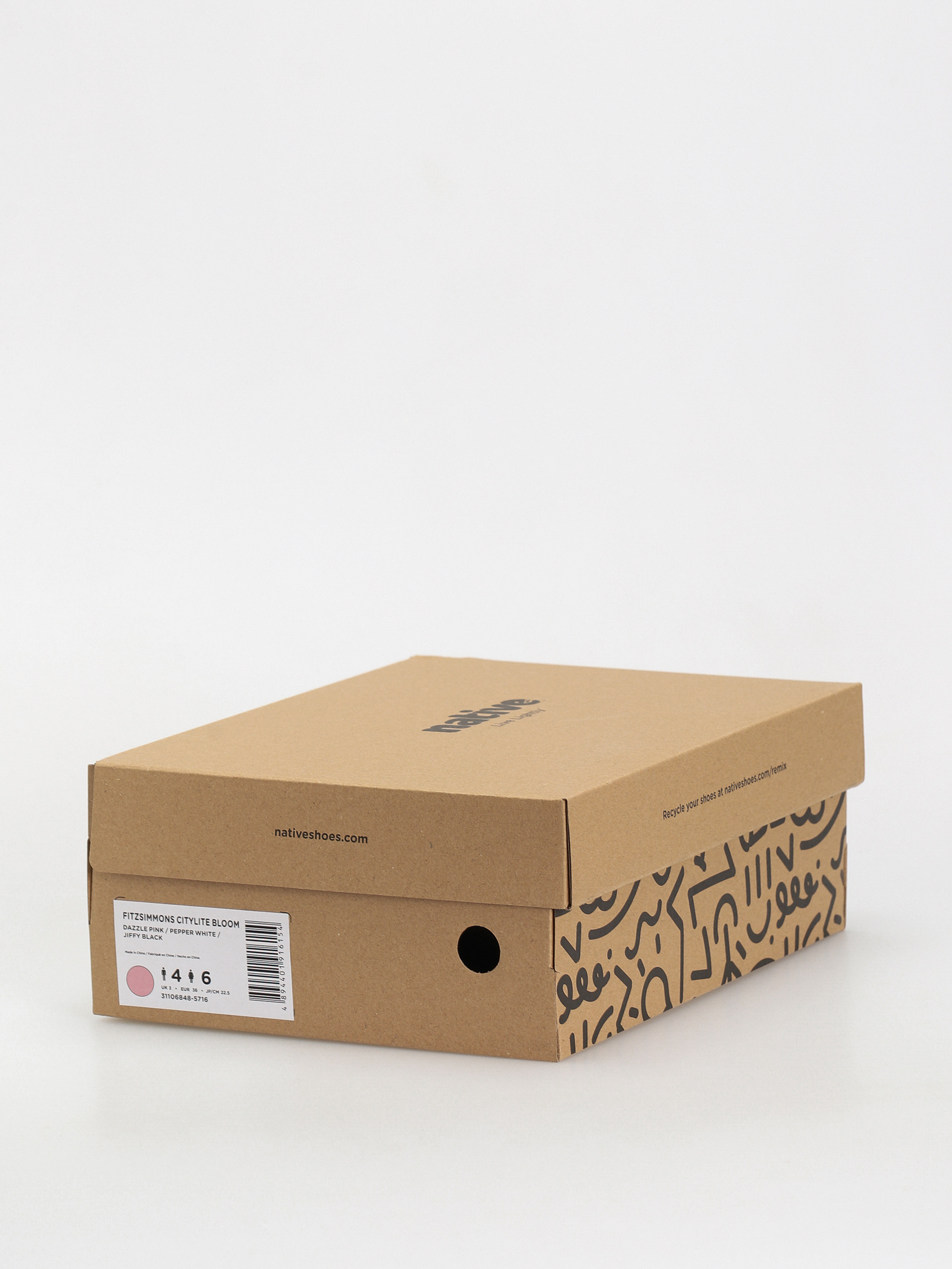 Pantofi de iarnă Native Fitzsimmons Citylite (dazzle pink/pepper white/jiffy black)