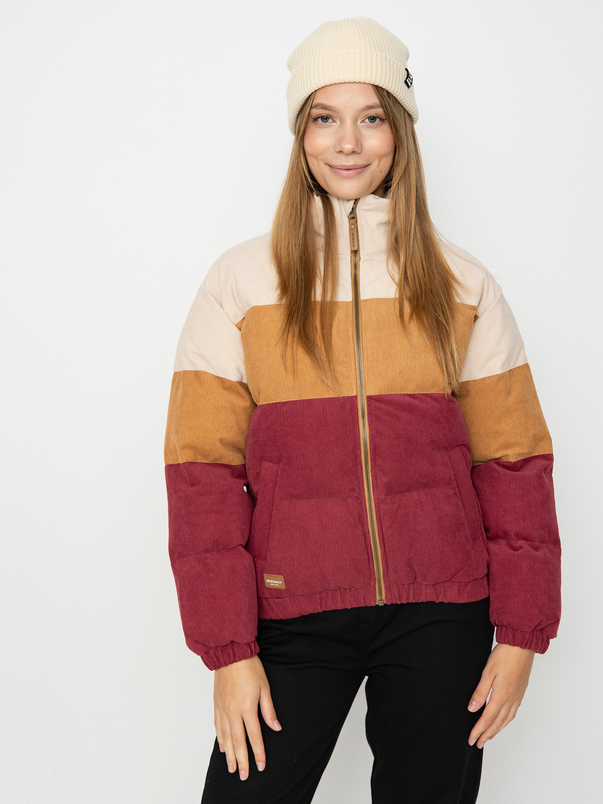 Geacă Iriedaily Cordy Puffer Wmn (dark red)