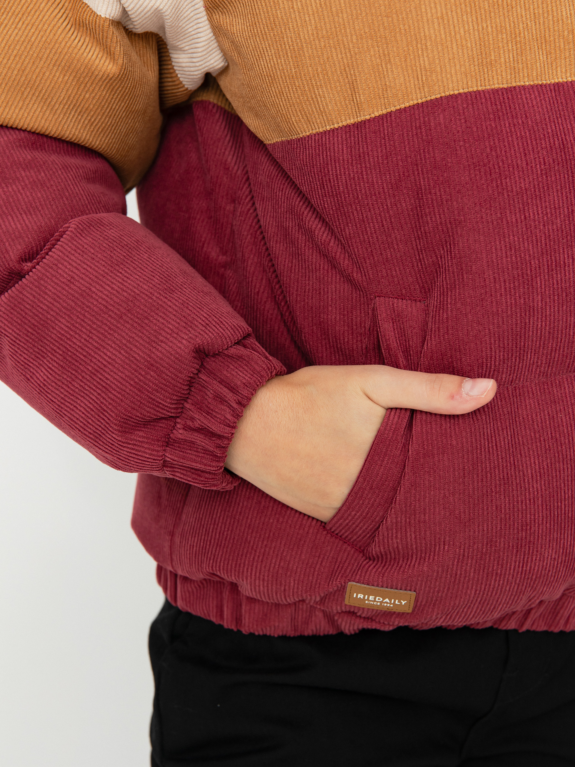 Geacă Iriedaily Cordy Puffer Wmn (dark red)